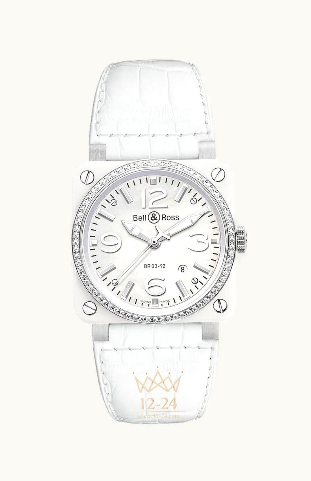 Bell & Ross BR 03 92 White Ceramic / Diamond