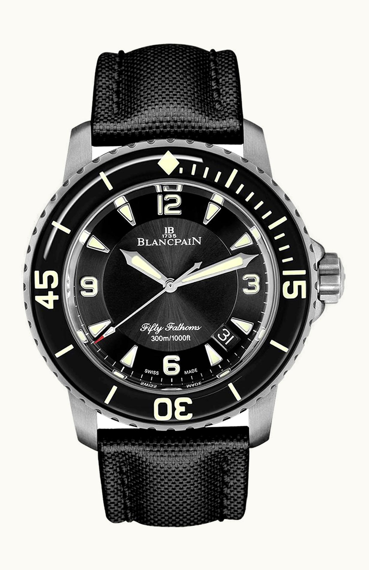 Blancpain Fifty Fathoms Automatique Titanium / Black / Sailcloth