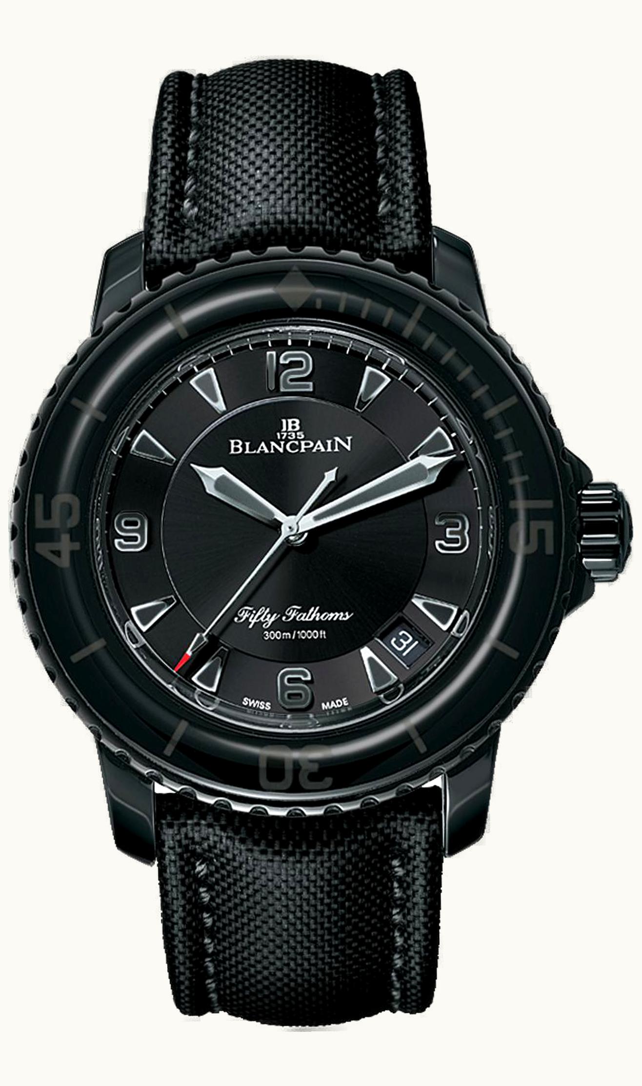 Blancpain Fifty Fathoms Automatique DLC / Black / Black Canvas