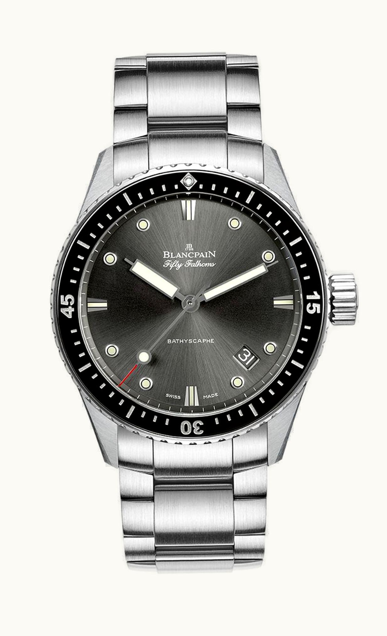 Blancpain Fifty Fathoms Bathyscaphe Stainless Steel / Grey / Bracelet
