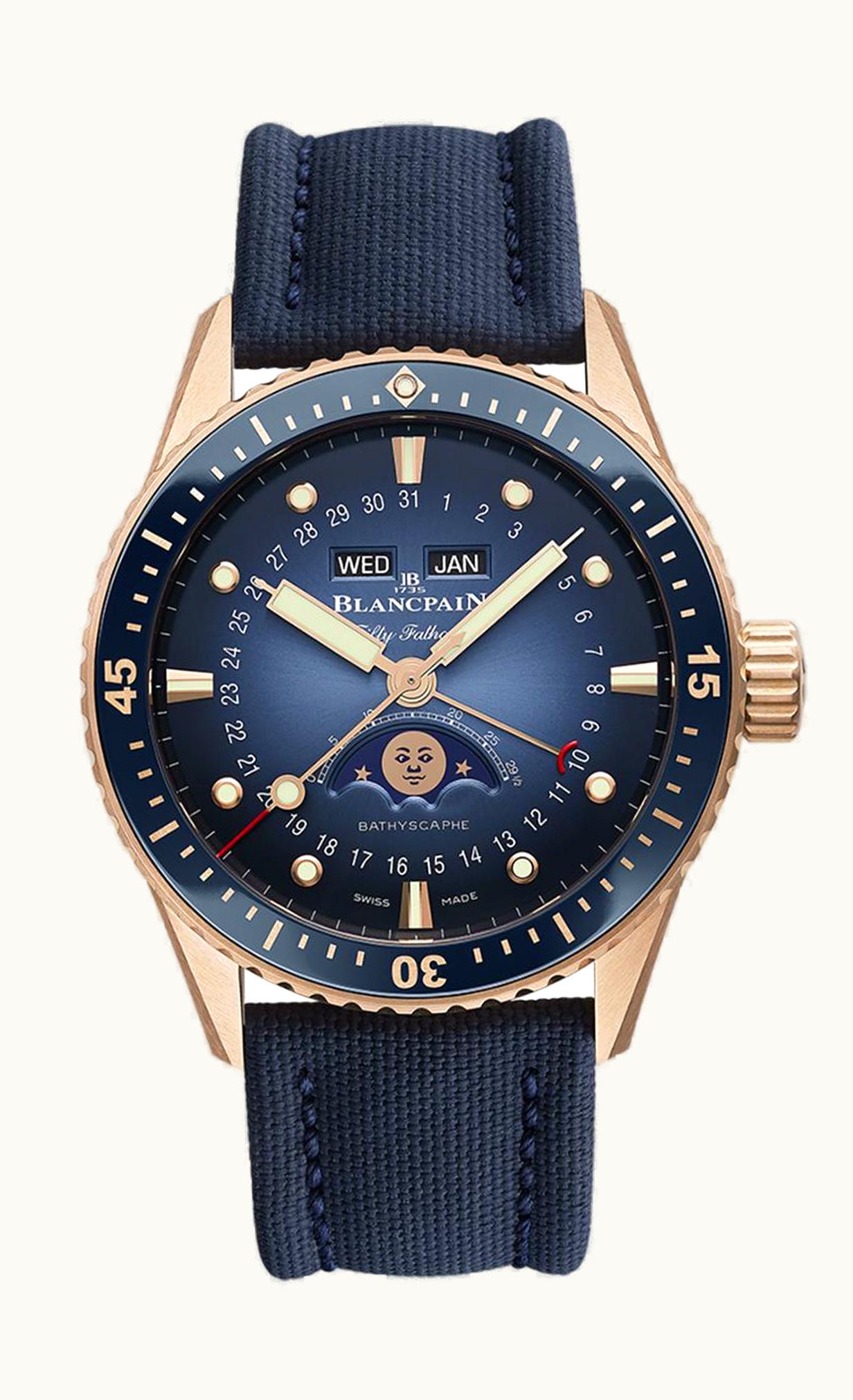 Blancpain Fifty Fathoms Bathyscaphe Sedna Gold / Black / Grey Nato