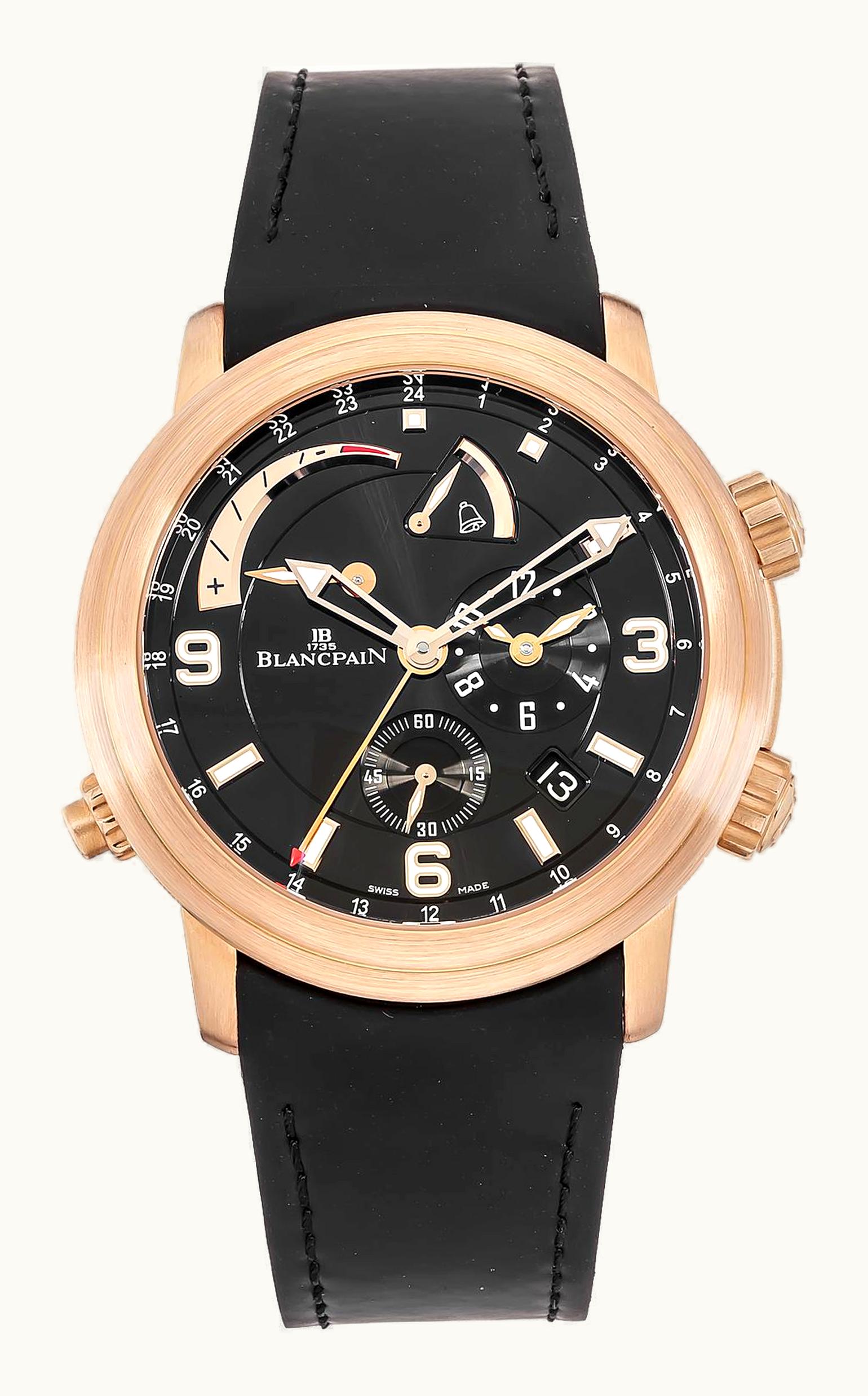 Blancpain Léman Réveil GMT Red Gold / Black / Rubber