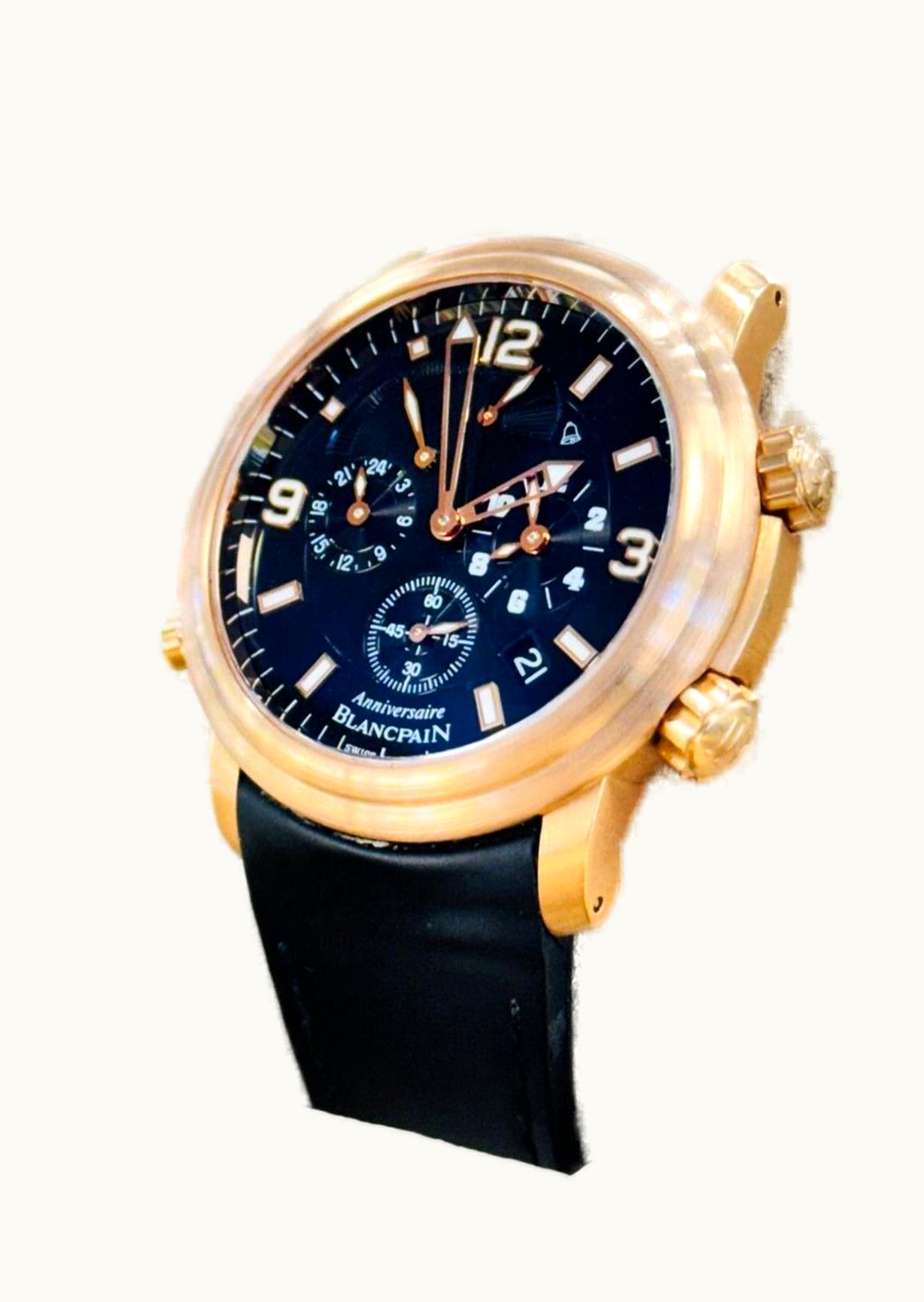 Blancpain Léman Réveil GMT Titanium / Red Gold / Black / Bracelet