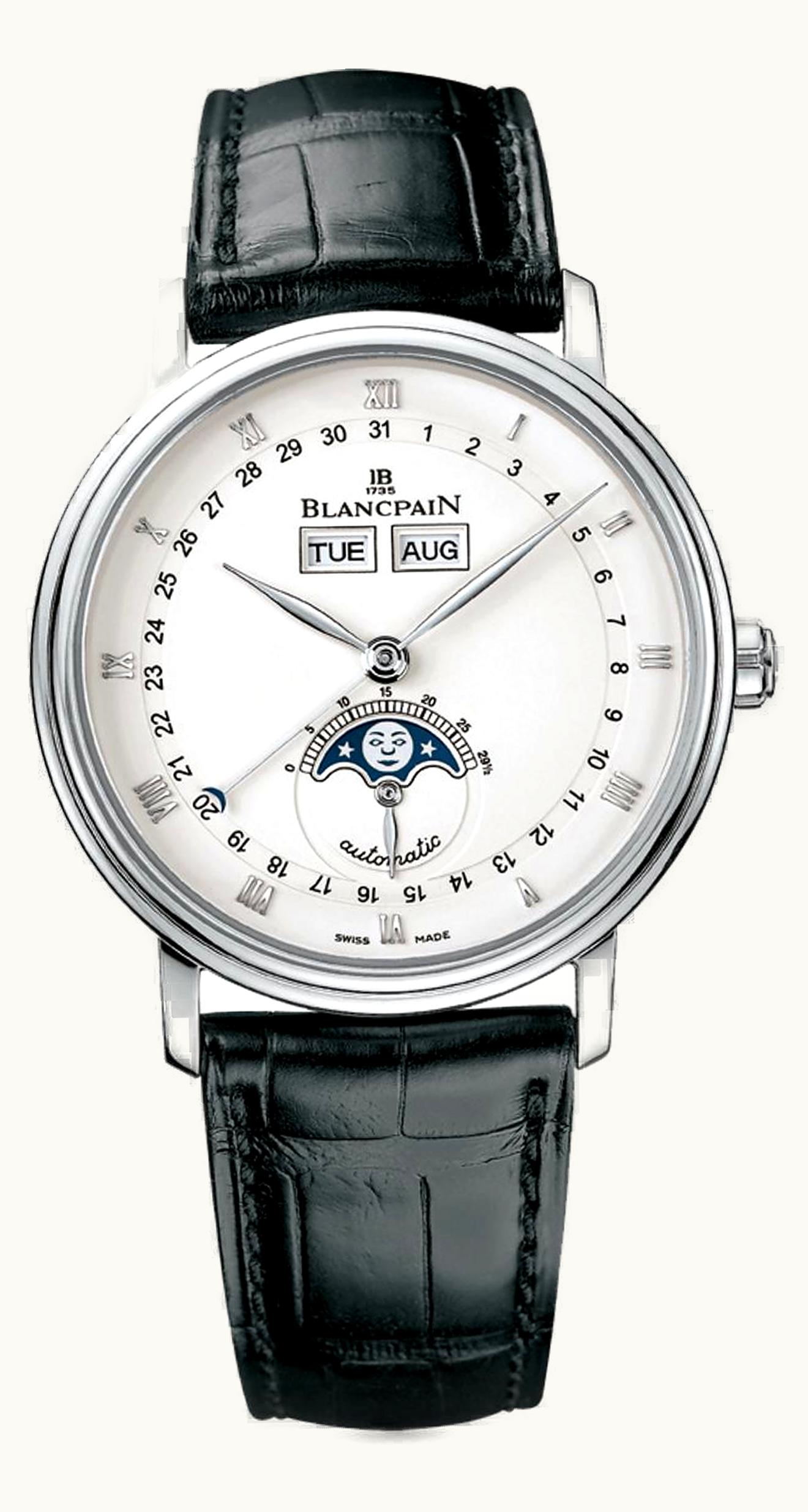Blancpain Villeret Quantième Complet Stainless Steel / White