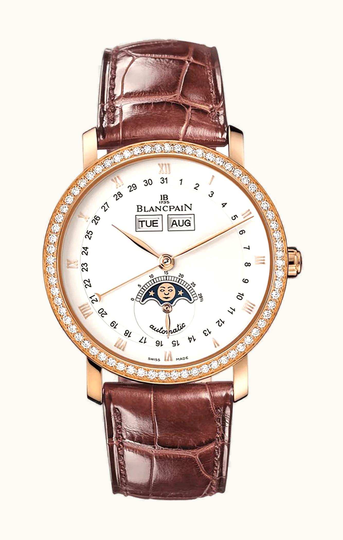 Blancpain Villeret Quantième Complet Red Gold / White / Diamond