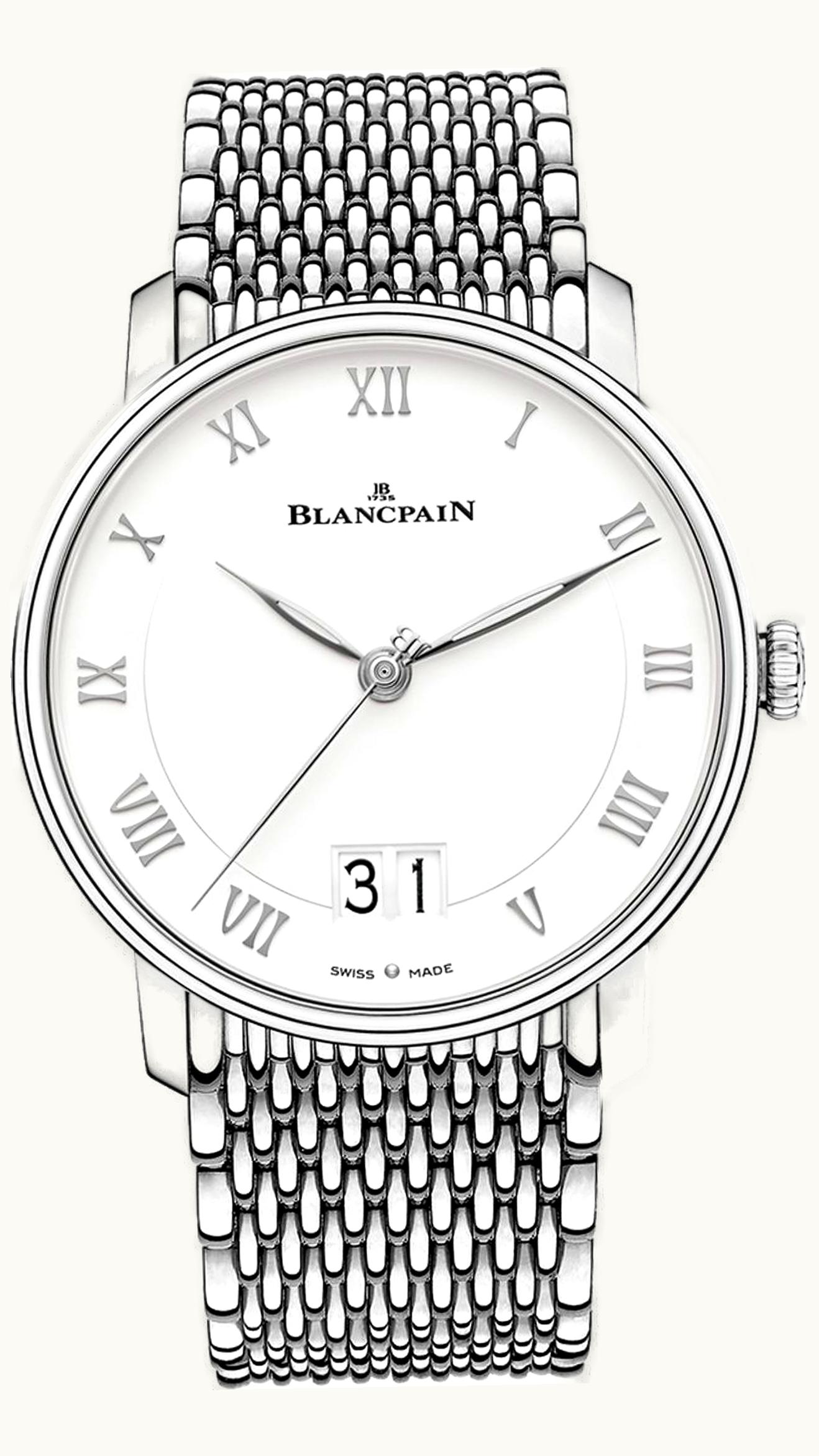 Blancpain Villeret Grande Date Stainless Steel / White / Bracelet