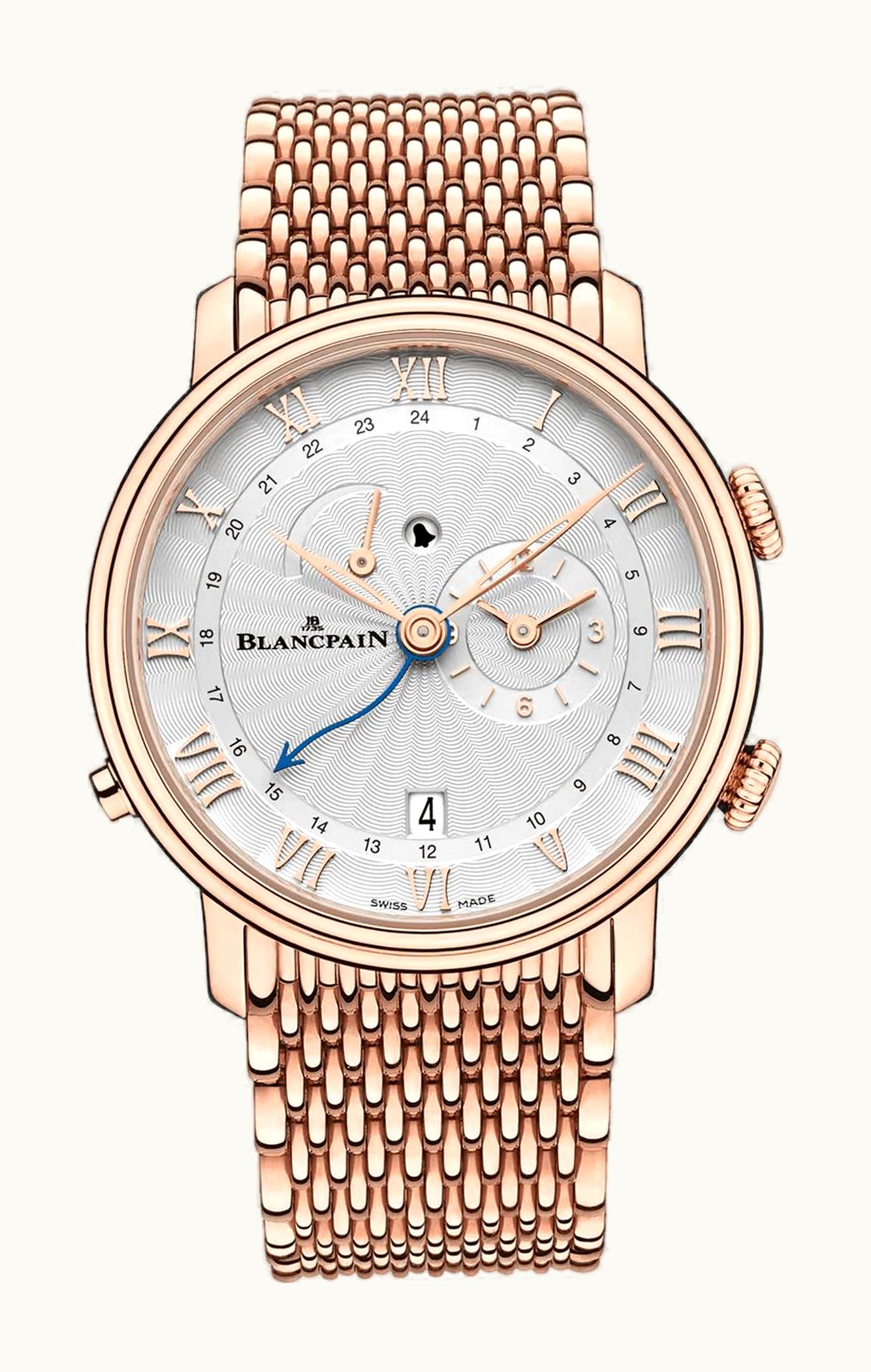 Blancpain Villeret Réveil GMT Red Gold / Opalin / Bracelet