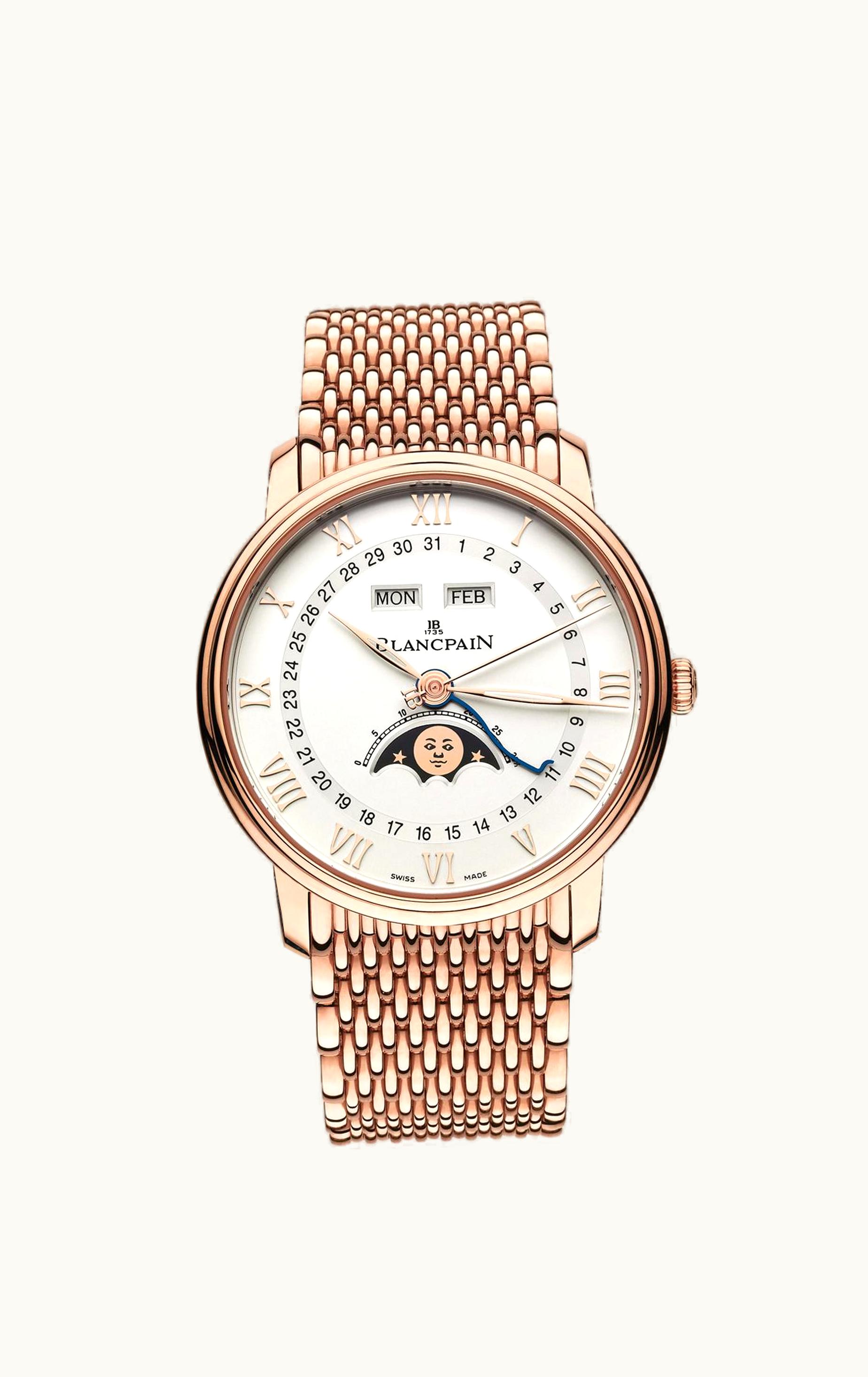 Blancpain Villeret Quantième Complet 40mm Red Gold / Opalin