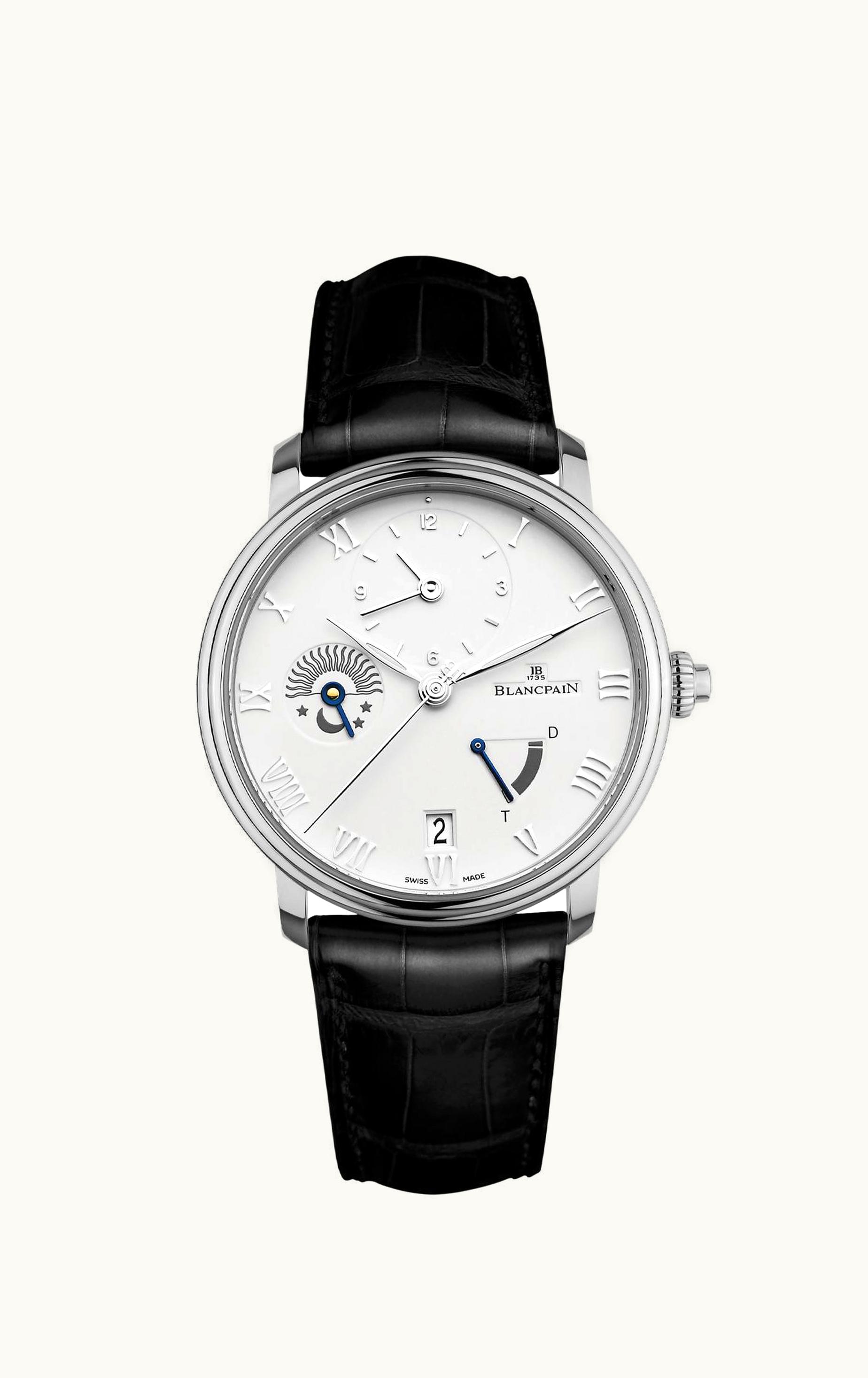Blancpain Villeret Demi-Fuseau Horaire Stainless Steel / White