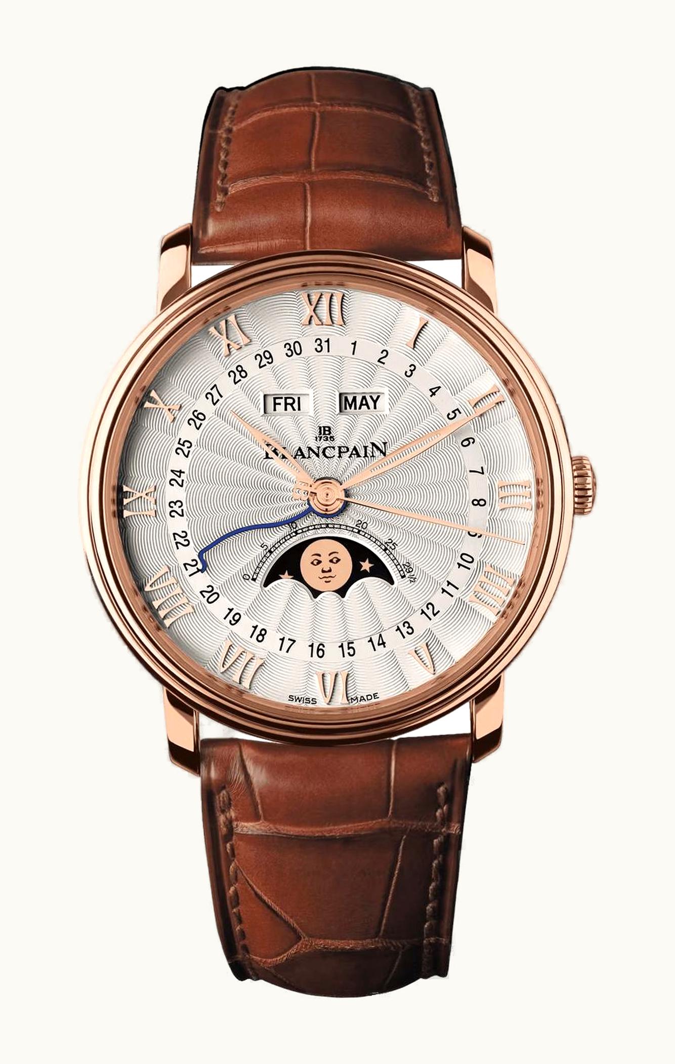 Blancpain Villeret Quantième Complet Demi-Savonette Red Gold / Opalin