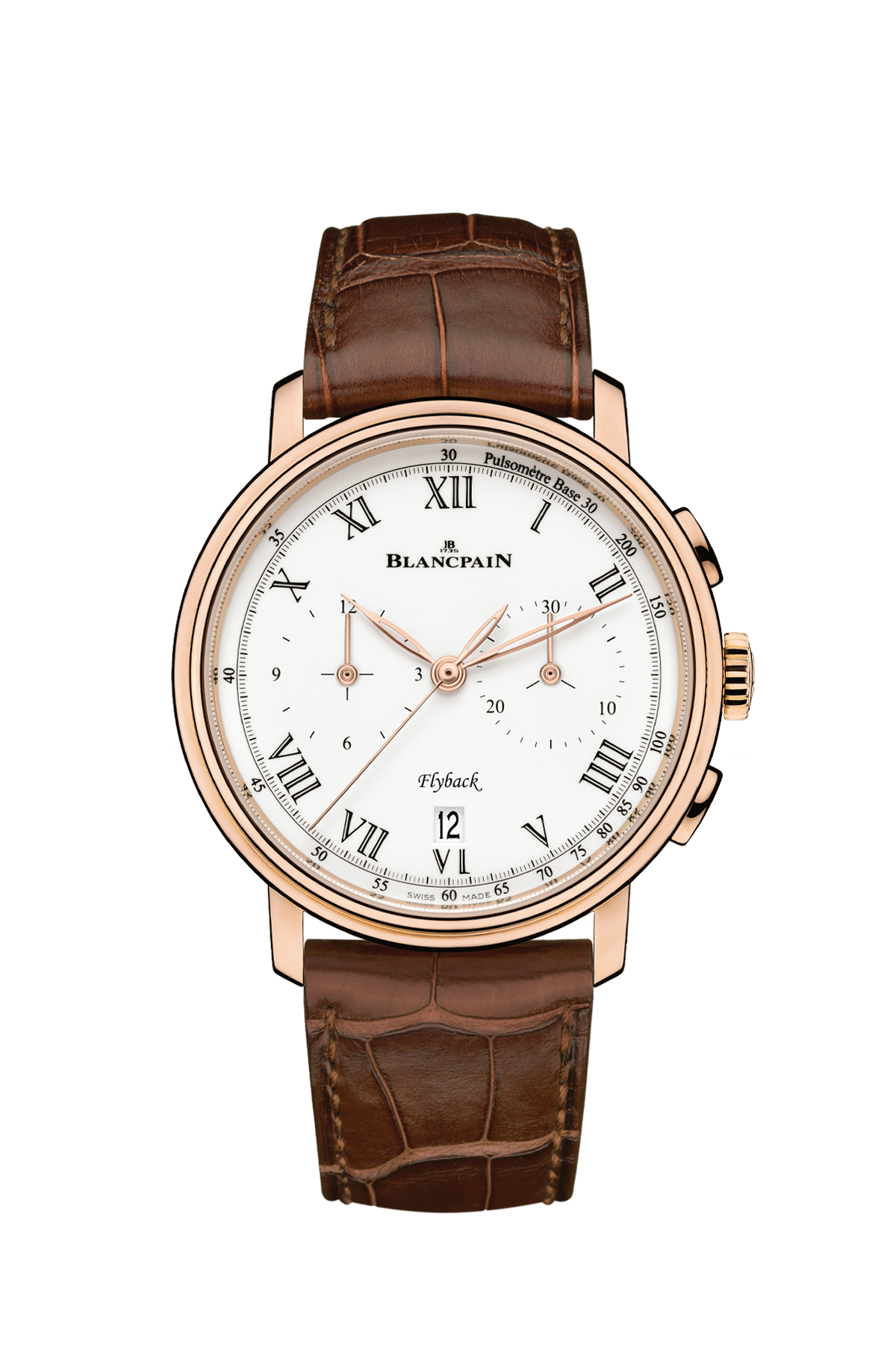 Blancpain Villeret Chronographe Flyback Pulsomètre Red Gold / Enamel