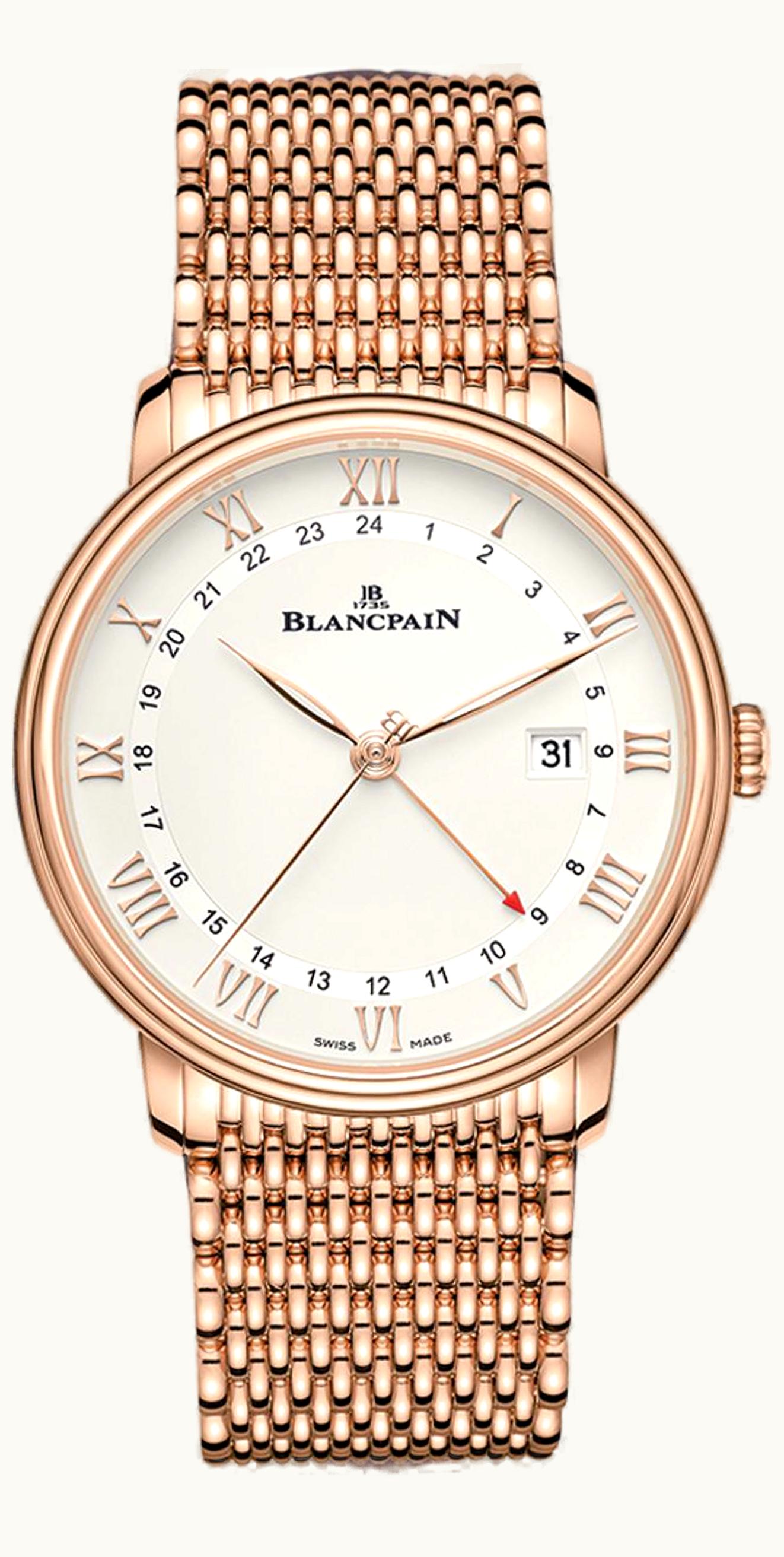 Blancpain Villeret GMT Date Red Gold / Silver / Bracelet