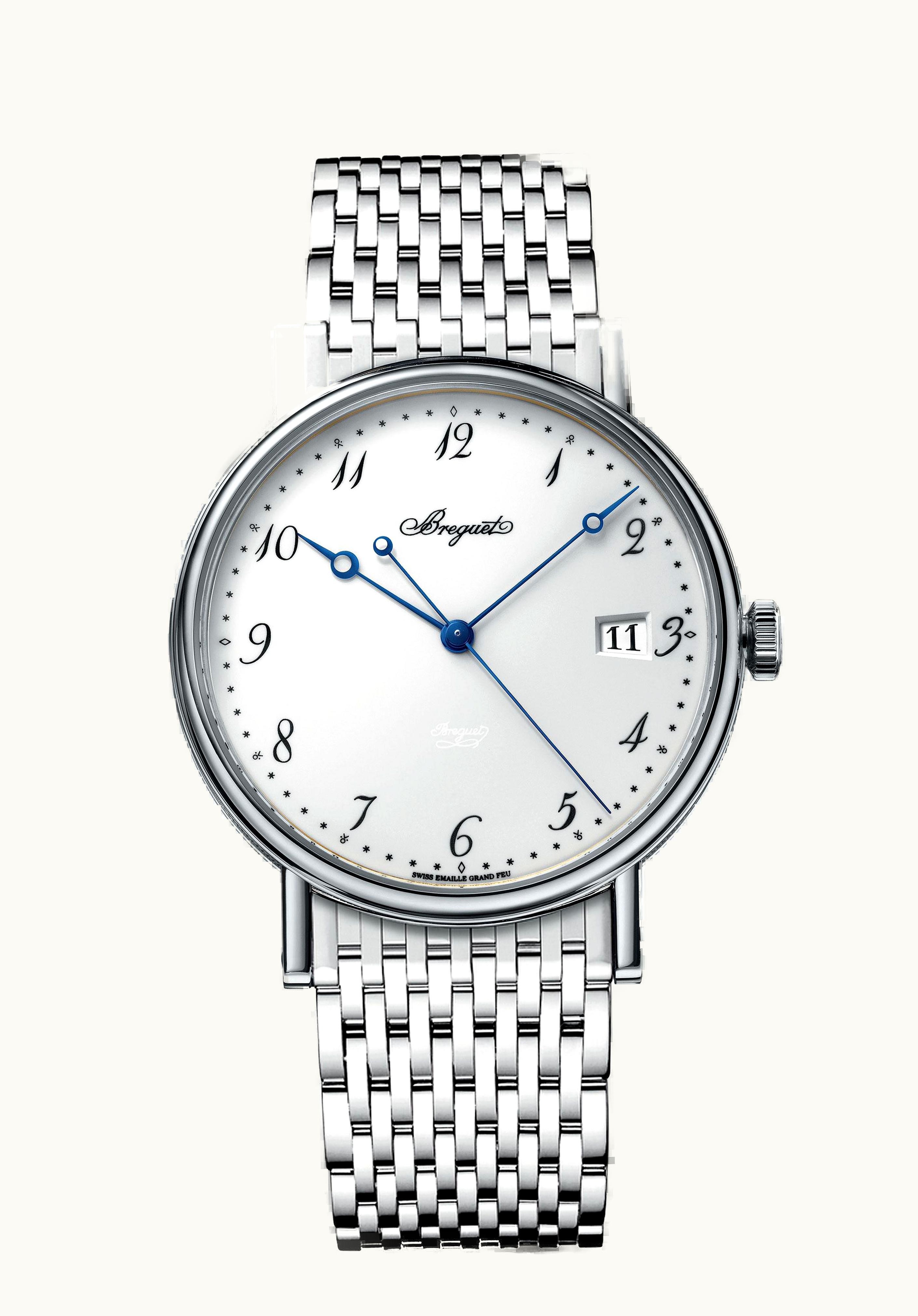 Breguet Classique 5177 White Gold / White Enamel / Bracelet