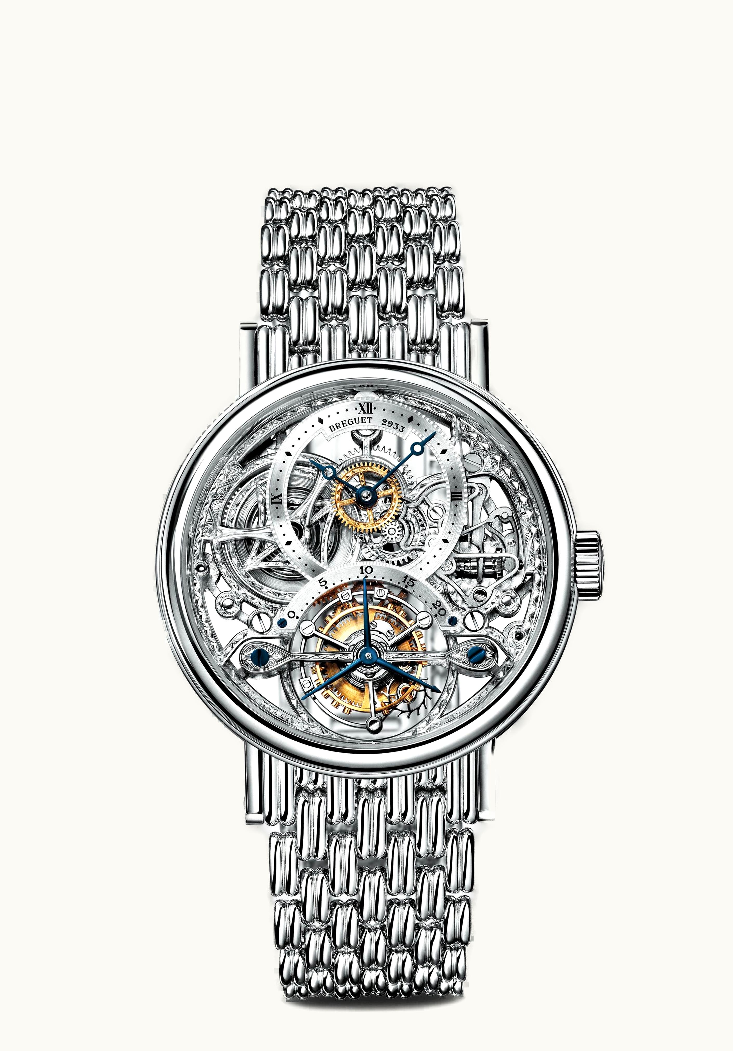 Breguet Tourbillon 3355 Platinum / Silver / Bracelet