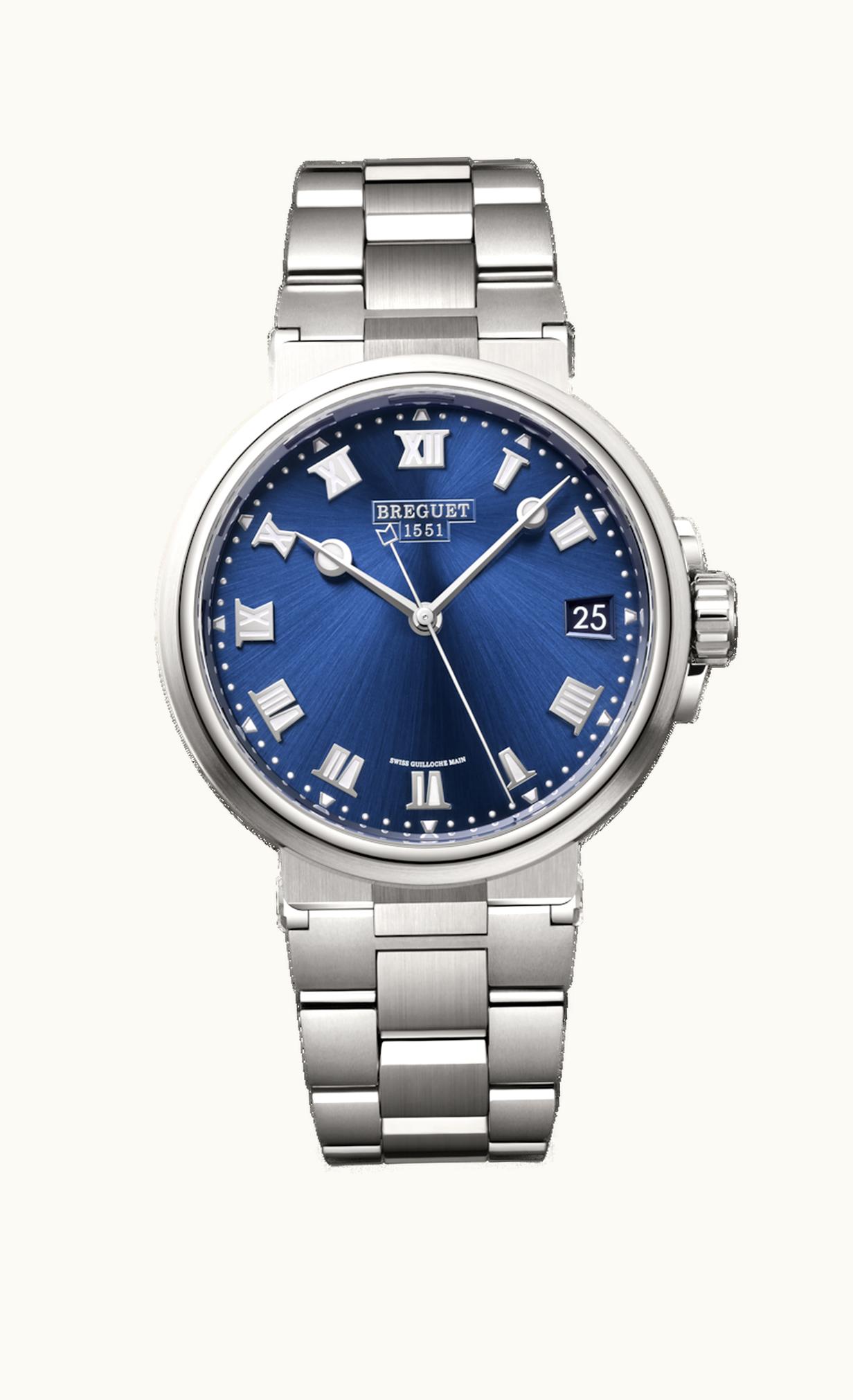 Breguet Marine 5517 Titanium / Blue / Bracelet