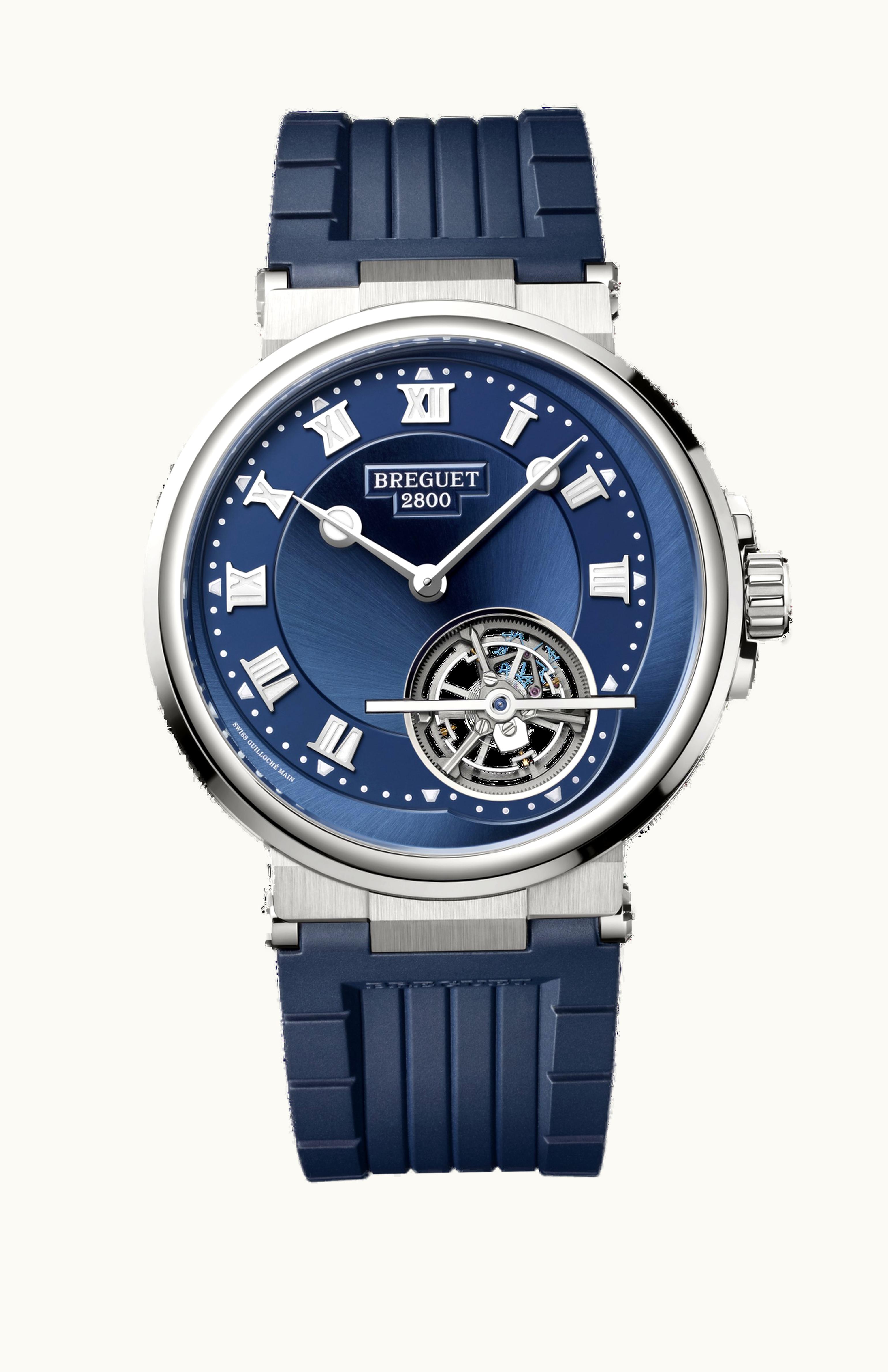 Breguet Marine Tourbillon 5577 Platinum / Blue / Rubber