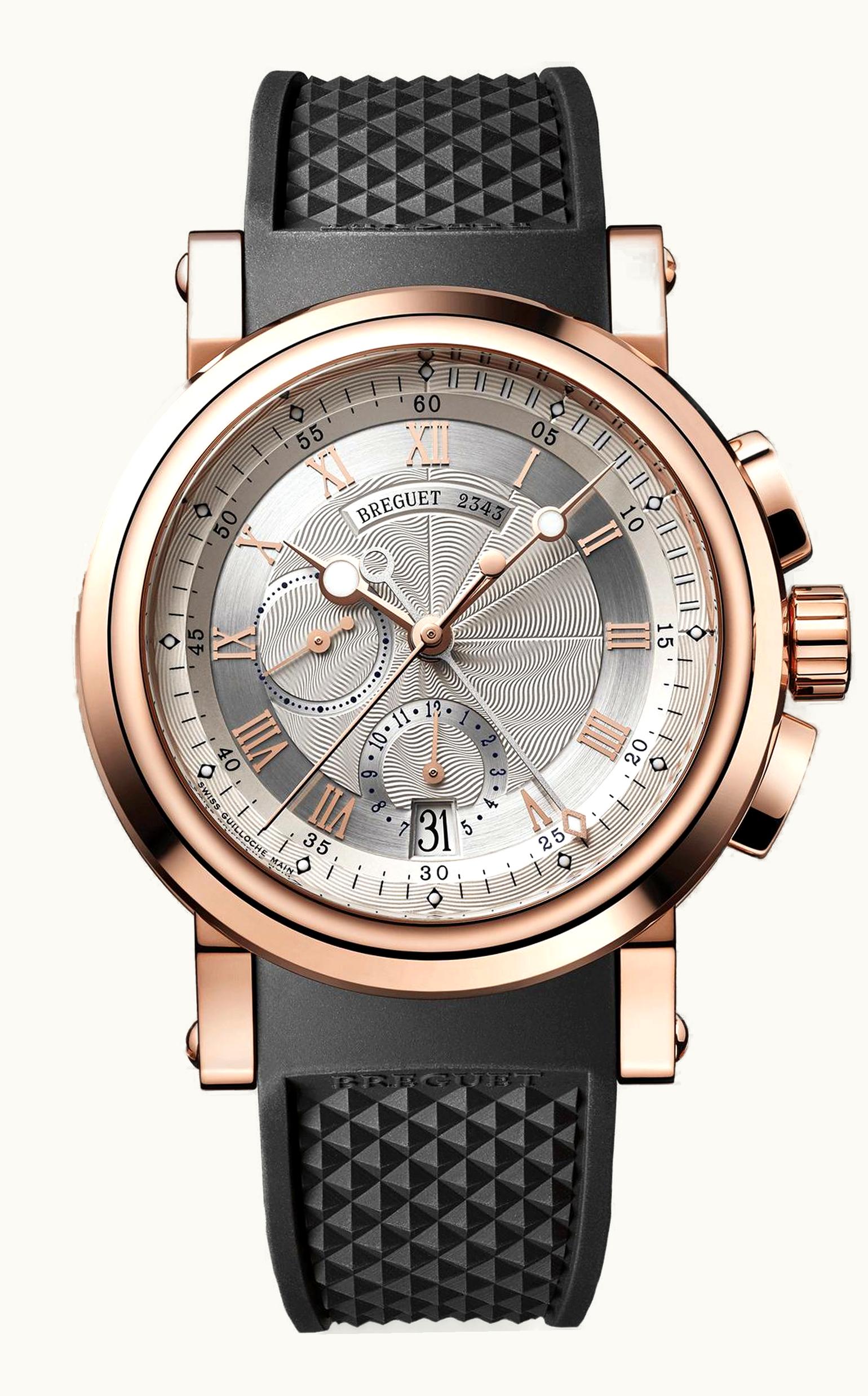 Breguet Marine Chronograph 5827 Rose Gold / Silver / Rubber