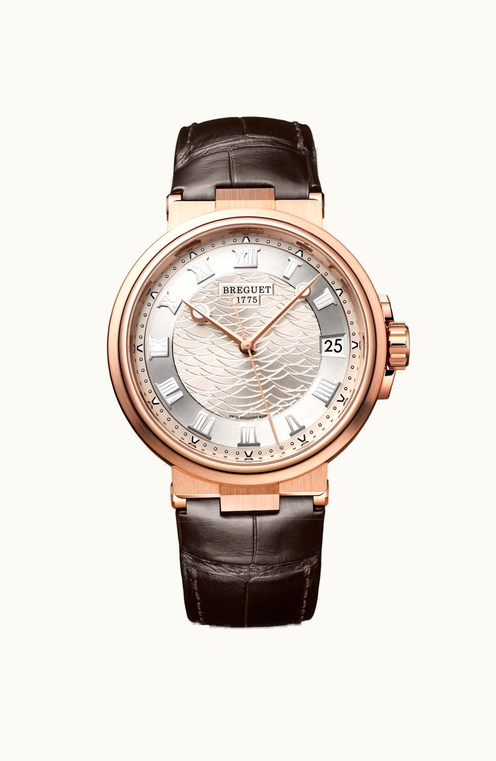 Breguet Marine 5517 Rose Gold / Silver / Alligator