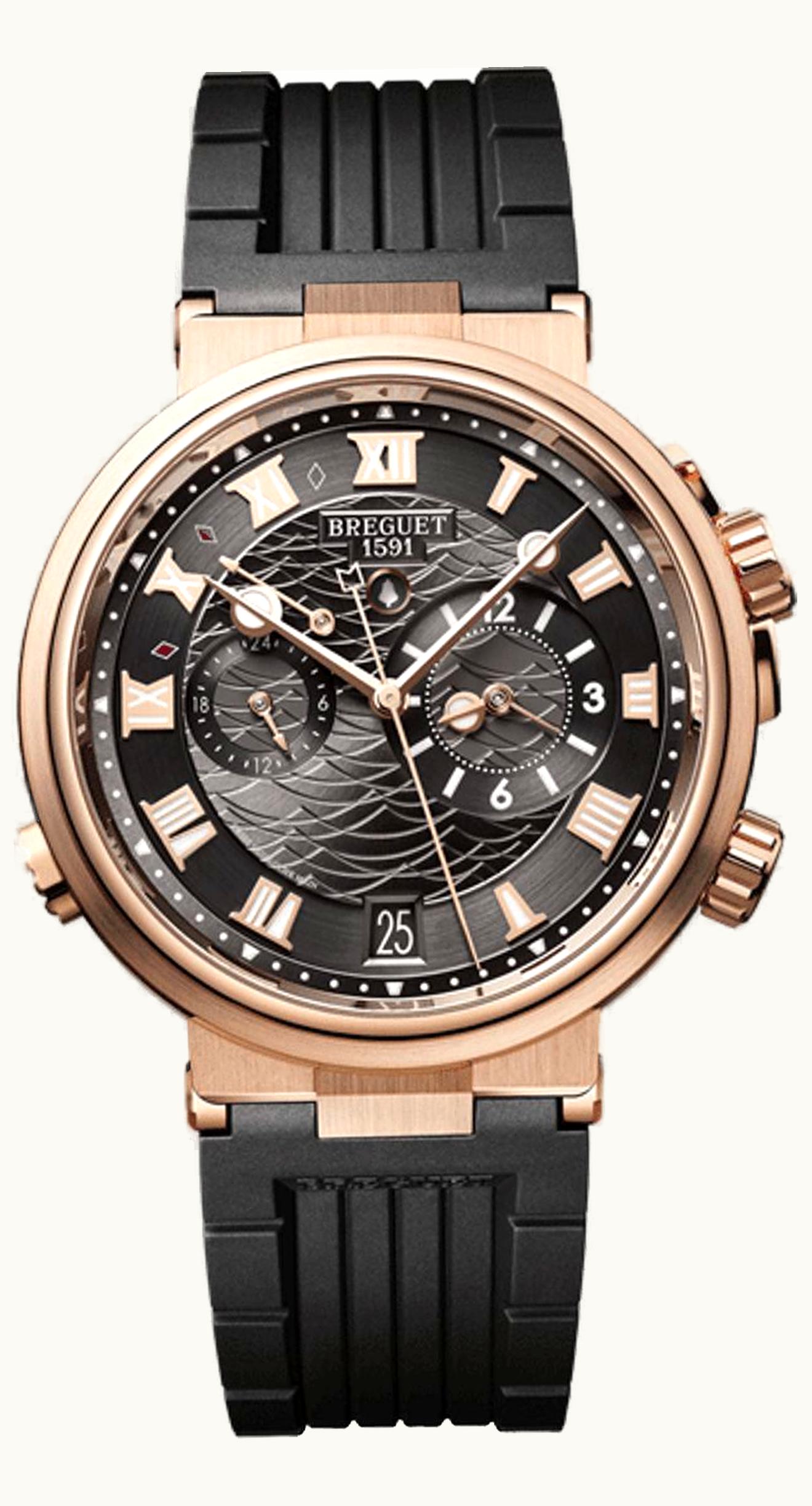 Breguet Marine Alarme Musicale Rose Gold / Grey / Rubber