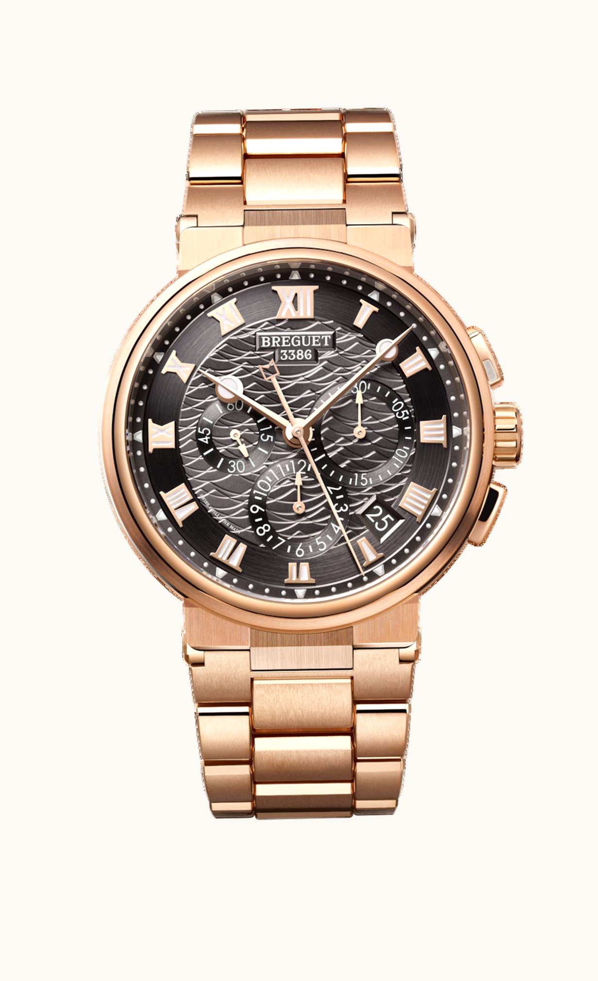 Breguet Marine Chronograph 5527 Rose Gold / Grey / Bracelet
