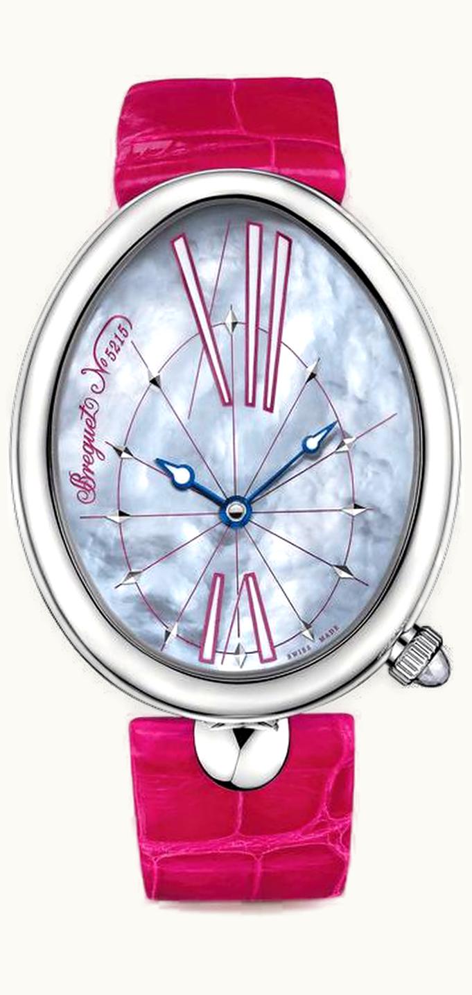 Breguet Reine de Naples 8967 Stainless Steel / Pink MOP