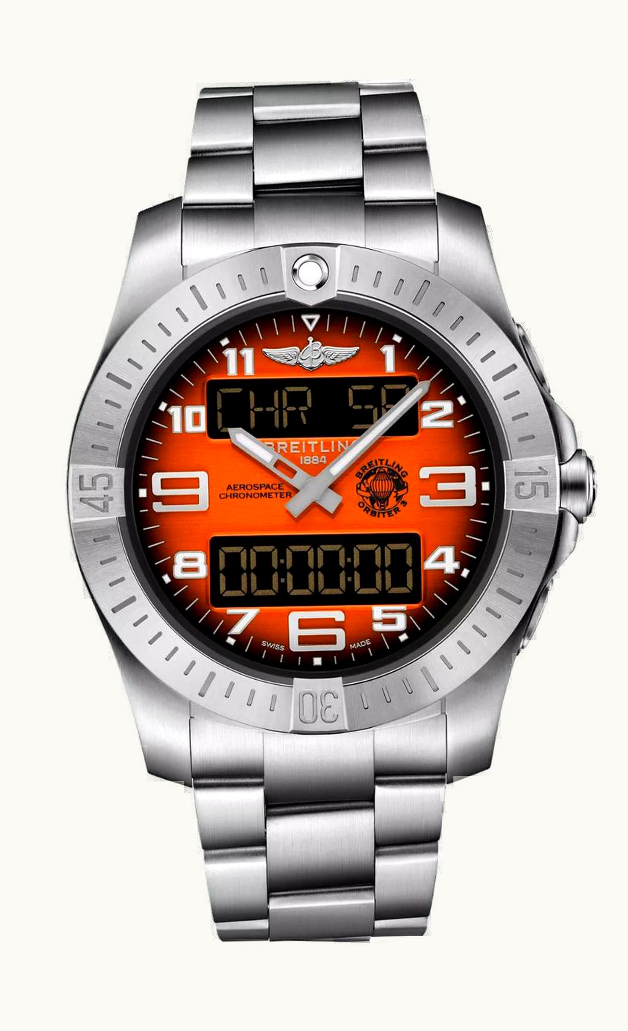 Breitling Aerospace B70 Orbiter Titanium / Orange / Bracelet