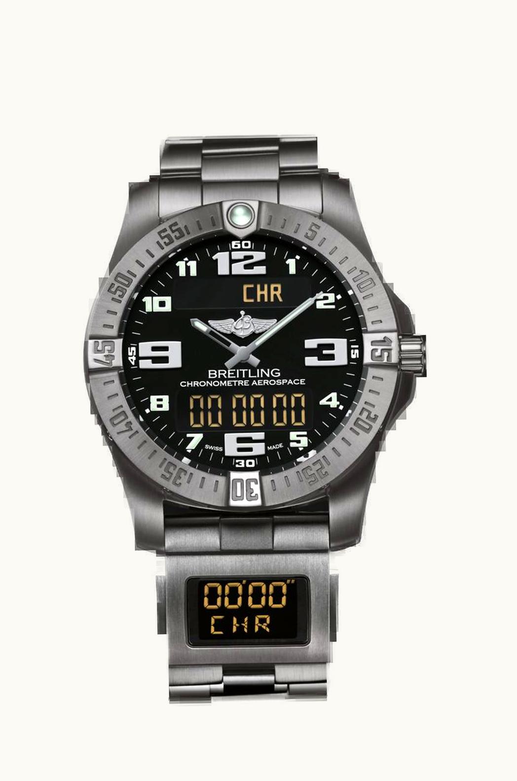 Breitling Aerospace Evo Night Mission / Black / Military / Folding