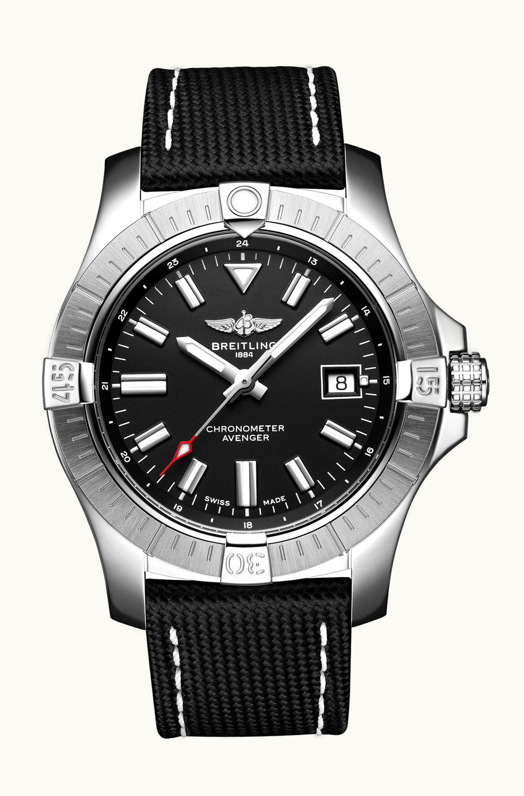 Breitling Avenger Automatic 43 Stainless Steel / Black / Military / Folding