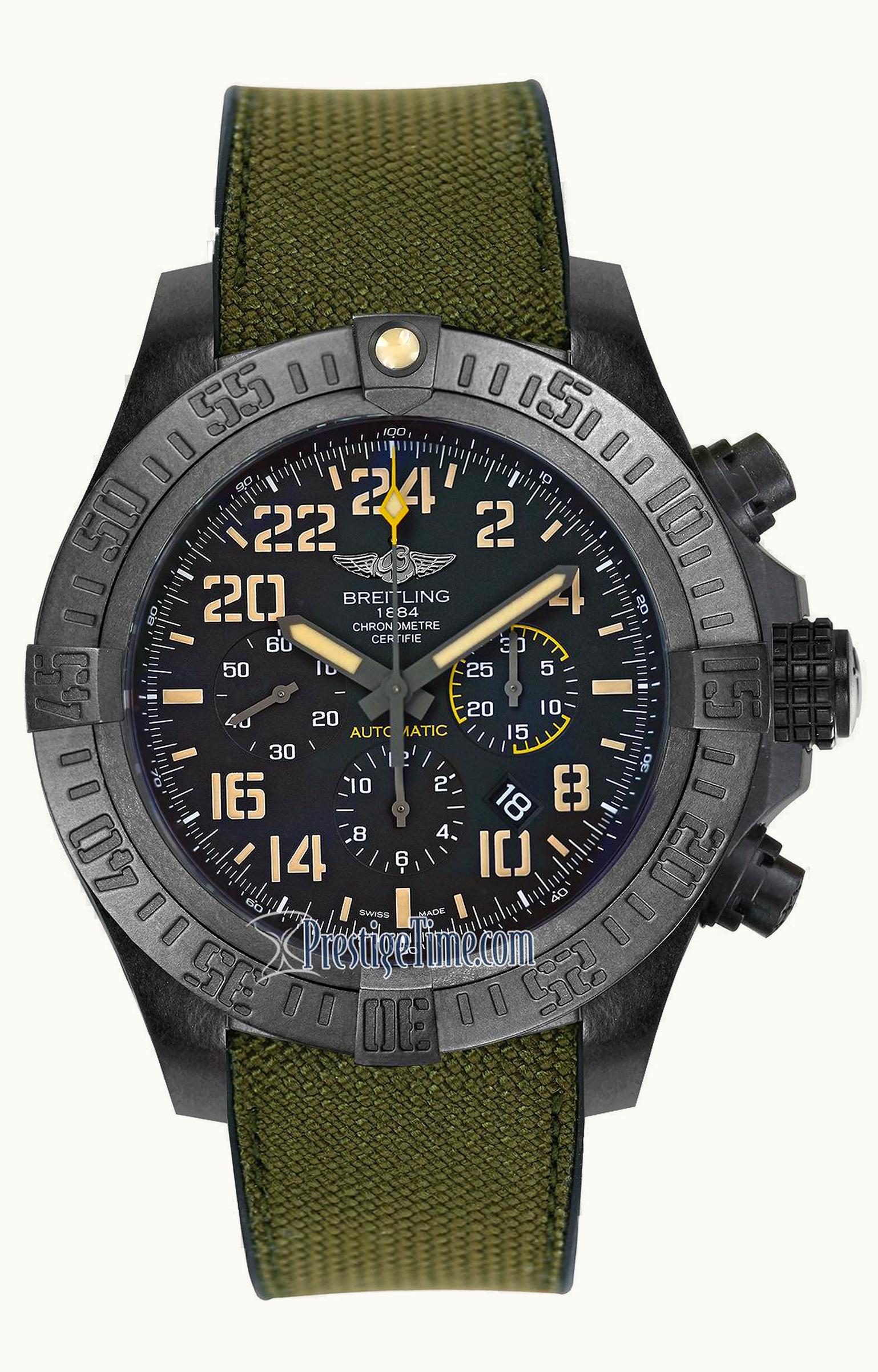 Breitling Avenger Hurricane Military Breitlight / Volcano Black / Military