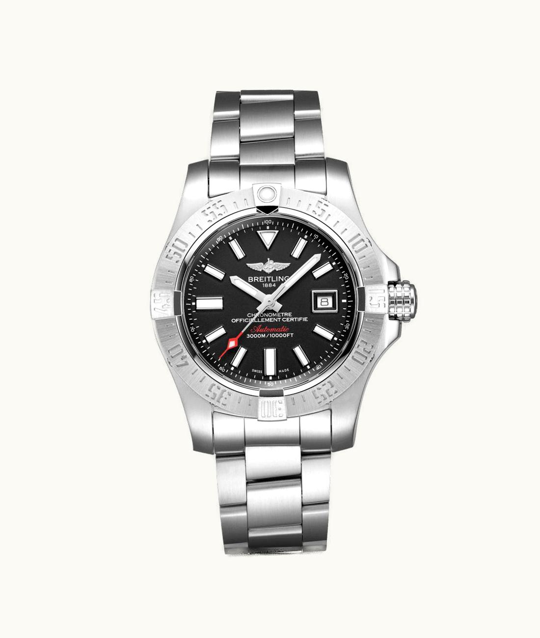 Breitling Avenger II Seawolf Stainless Steel / Volcano Black / Bracelet