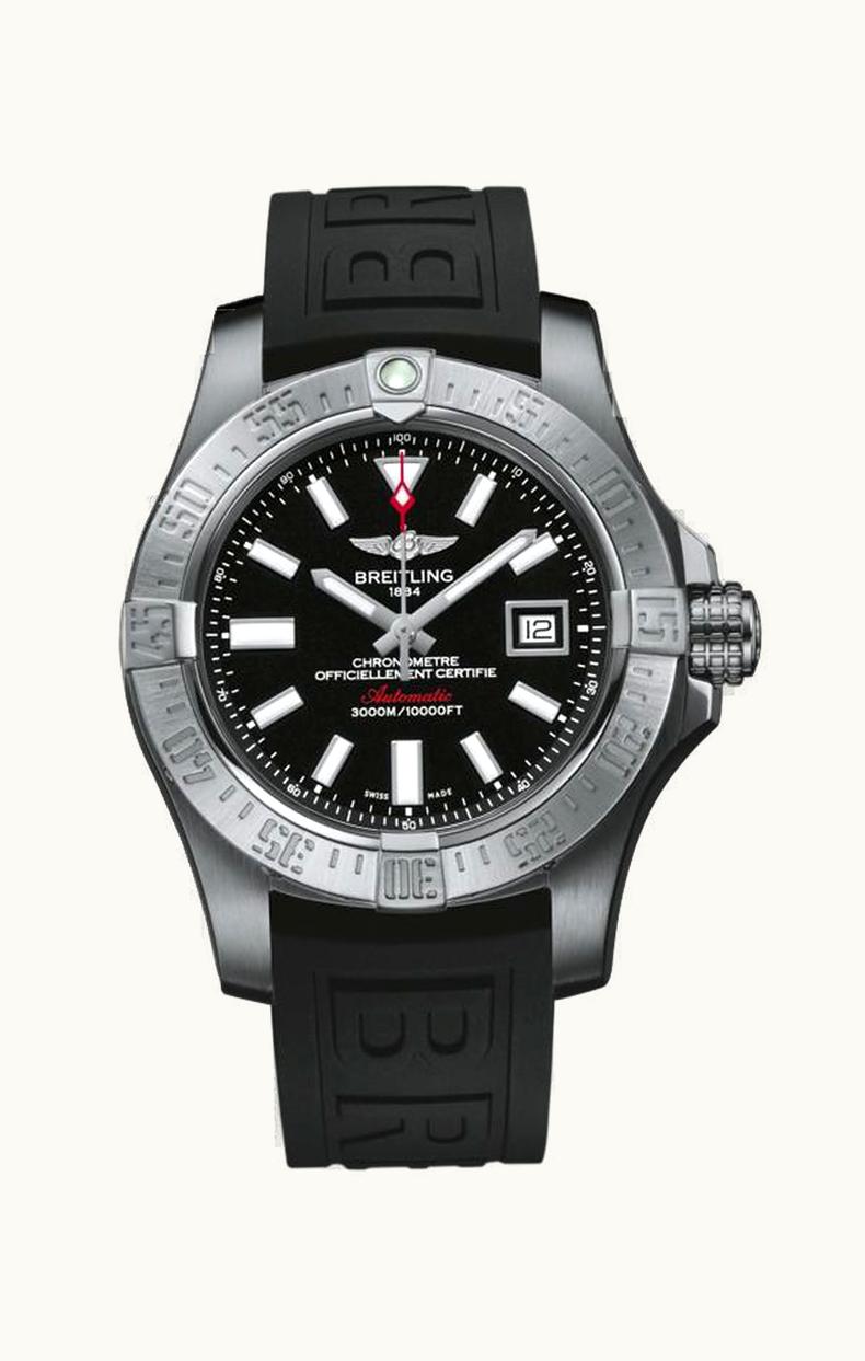 Breitling Avenger II Seawolf Stainless Steel / Volcano Black / Rubber / Pin