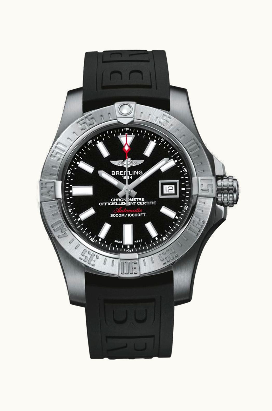 Breitling Avenger II Seawolf Stainless Steel / Volcano Black / Rubber / Folding