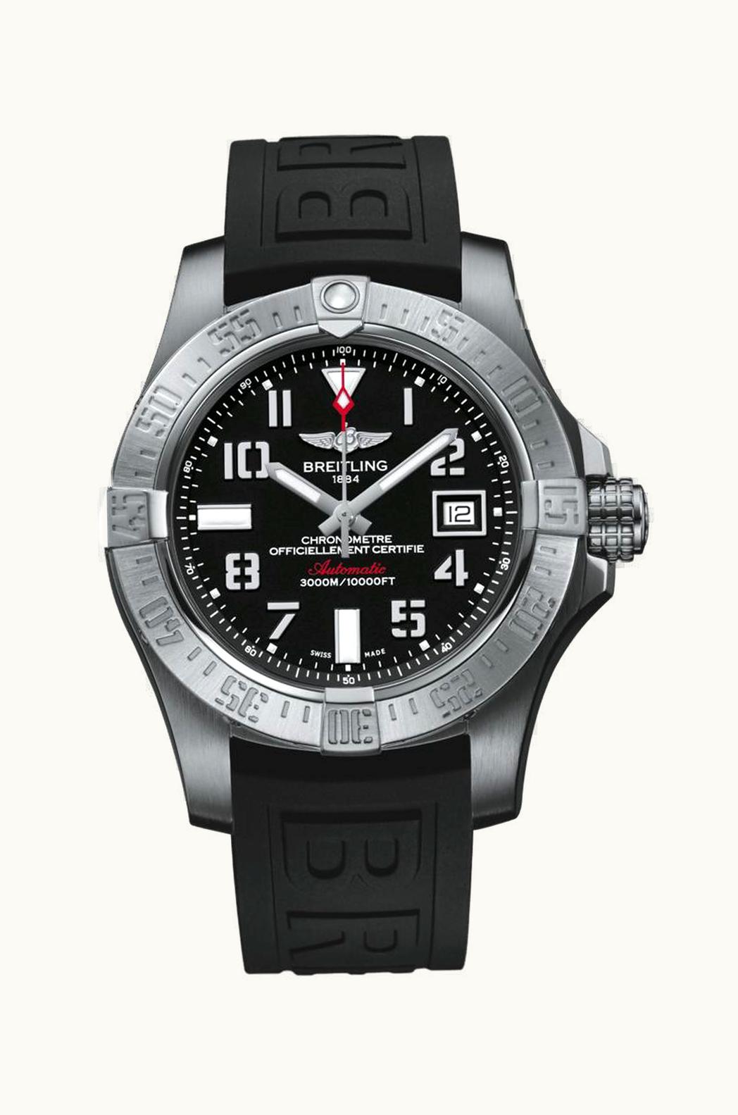 Breitling Avenger II Seawolf Stainless Steel / Volcano Black / Rubber / Folding