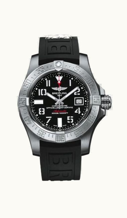 Breitling Avenger II Seawolf Stainless Steel / Volcano Black / Rubber / Pin