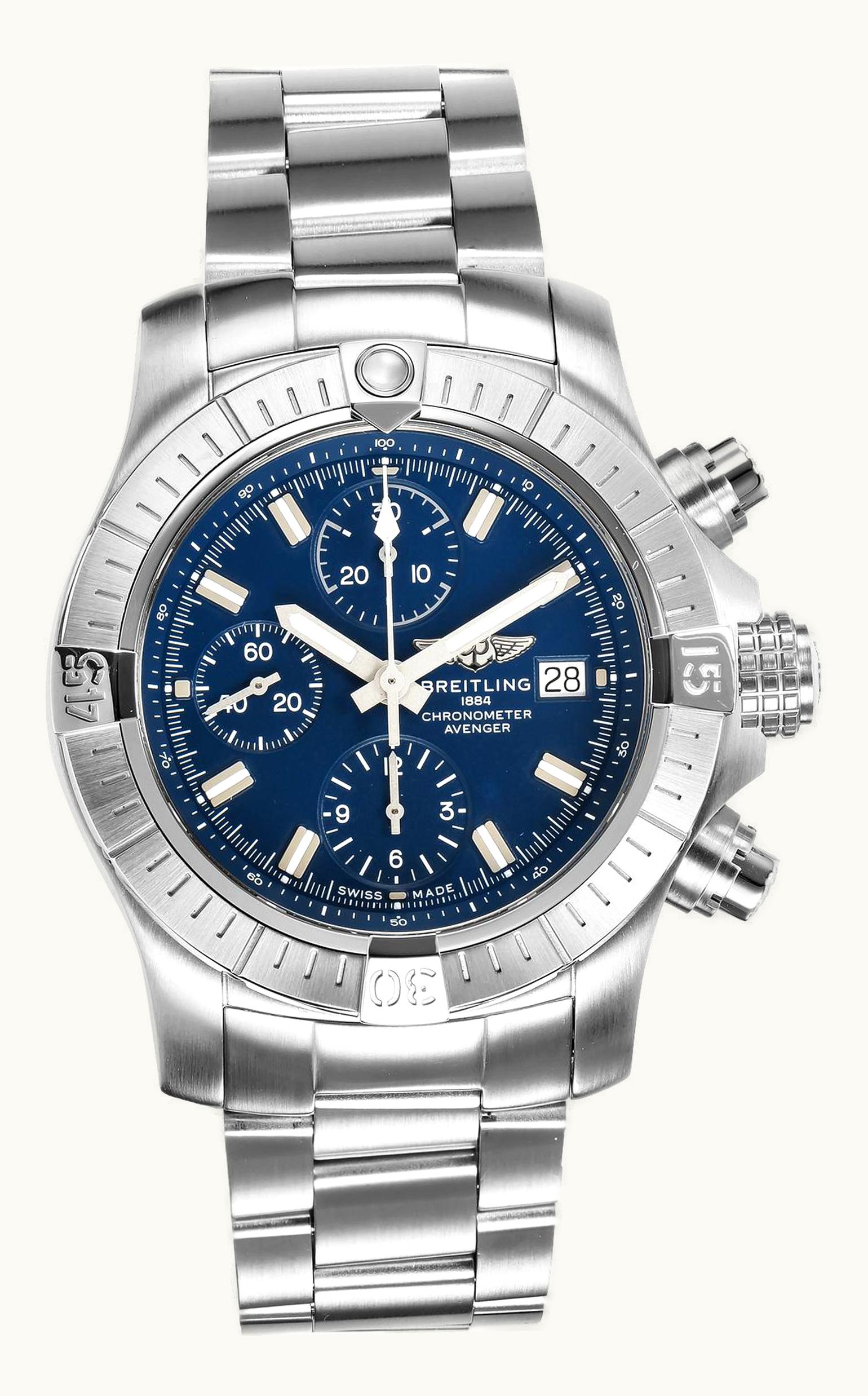 Breitling Avenger Chronograph 43 Stainless Steel / Blue / Bracelet