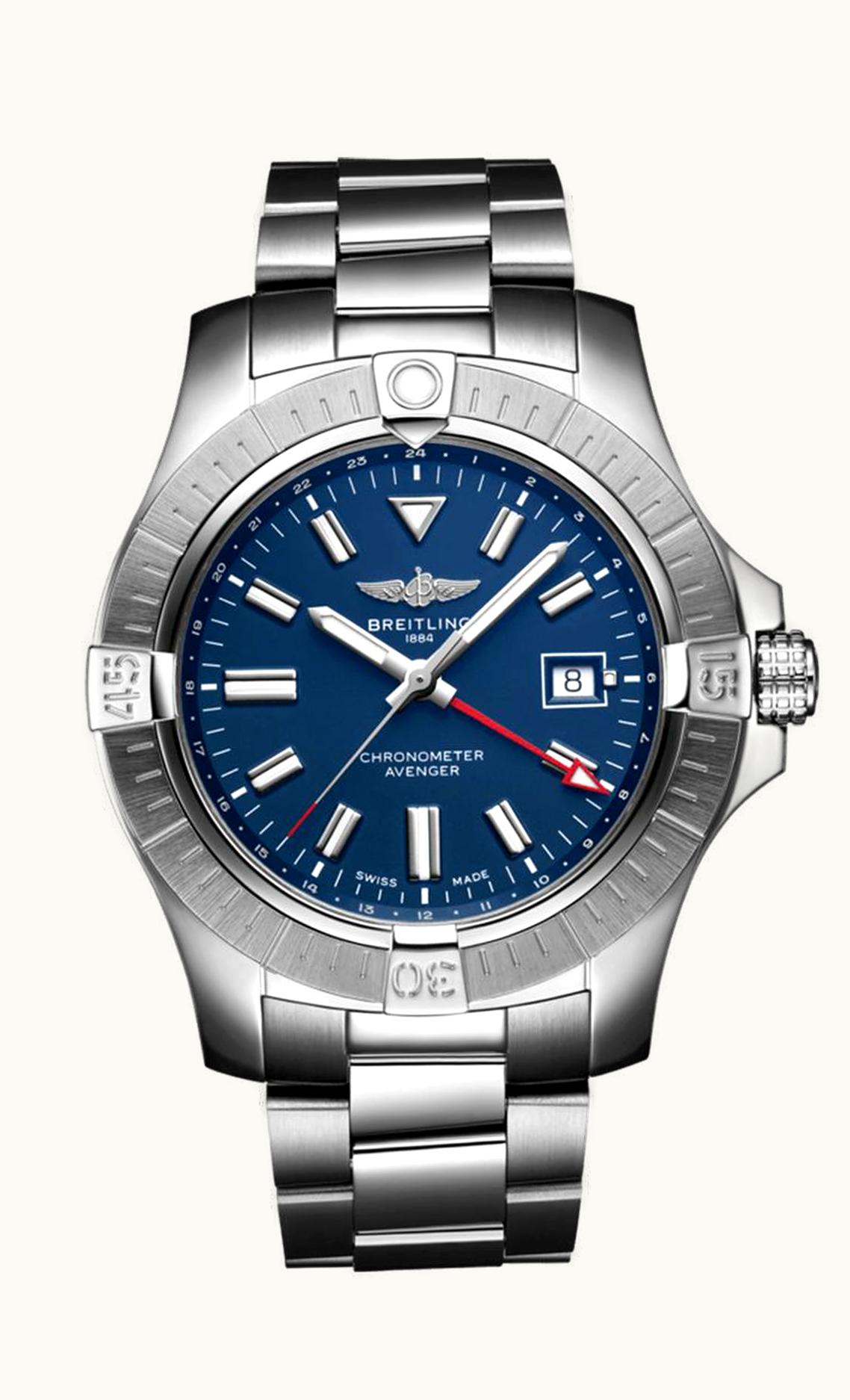Breitling Avenger Automatic GMT 45 Stainless Steel / Blue / Bracelet