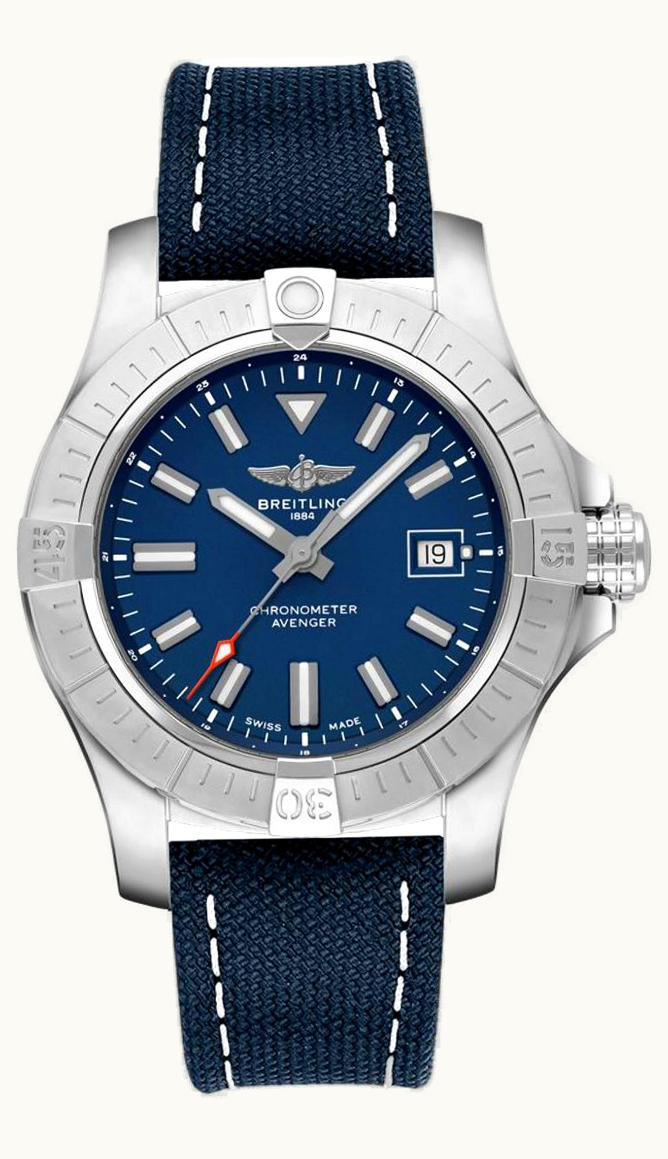 Breitling Avenger Automatic 43 Stainless Steel / Blue / Military / Folding