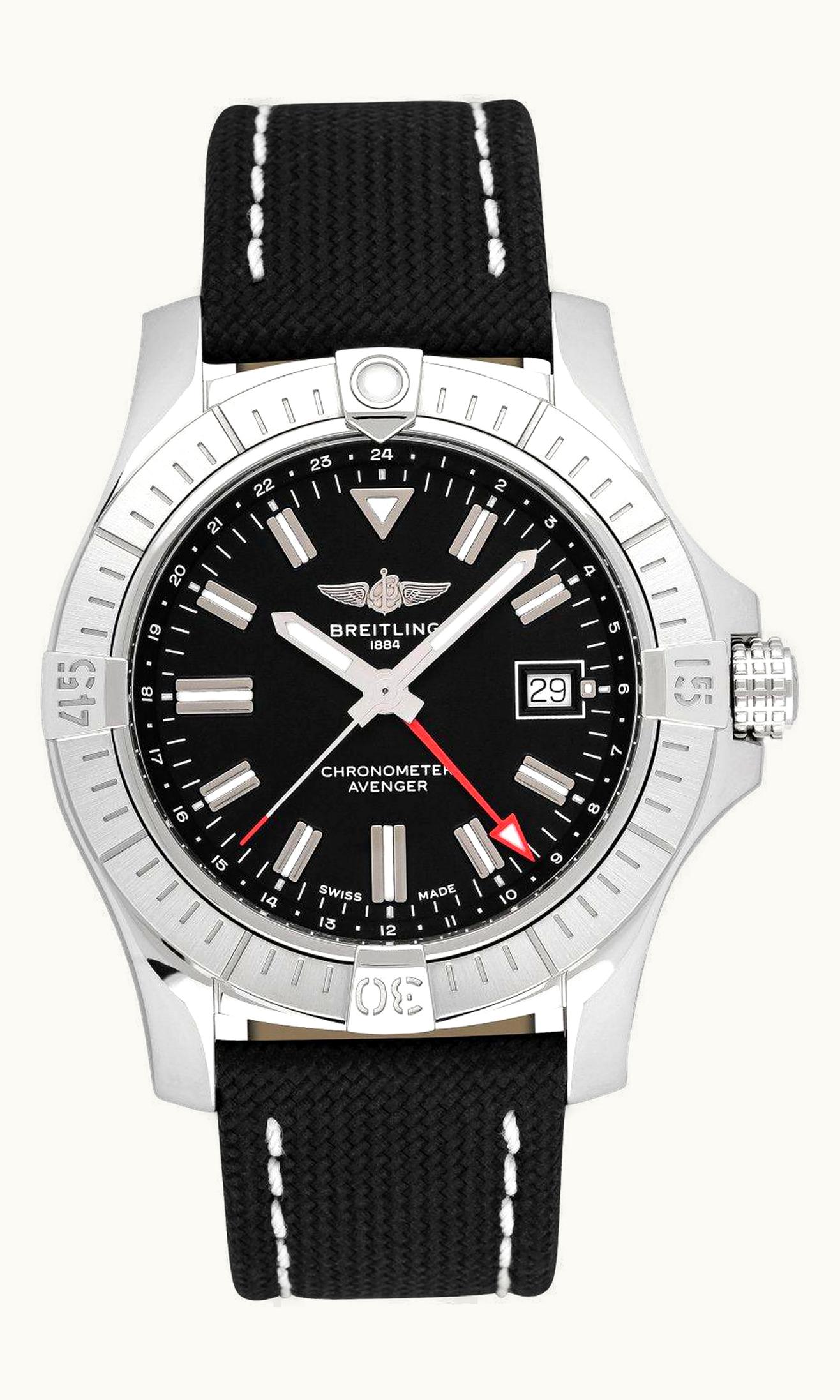 Breitling Avenger Automatic 43 Stainless Steel / Black / Military / Pin