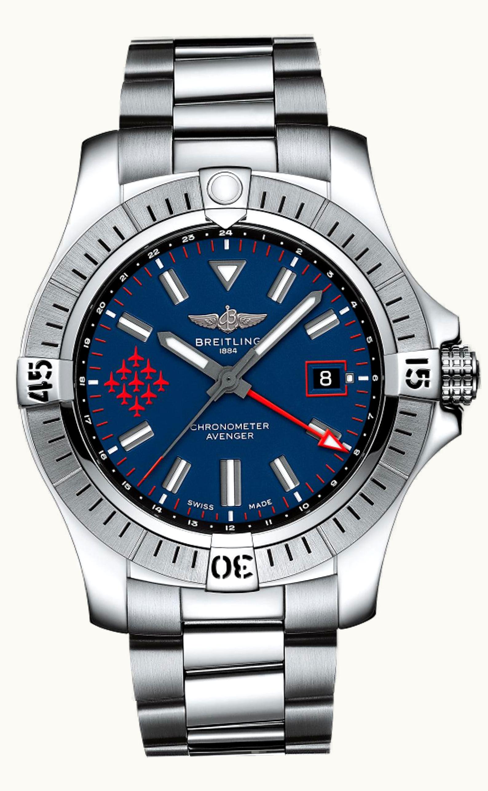 Breitling Avenger Automatic GMT 45 Stainless Steel / Red Arrows