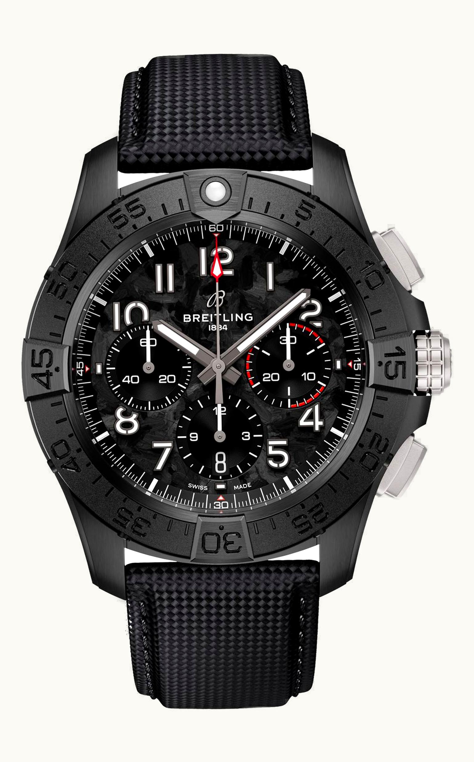 Breitling Avenger B01 Chronograph 44 Night Mission / Black / Strap