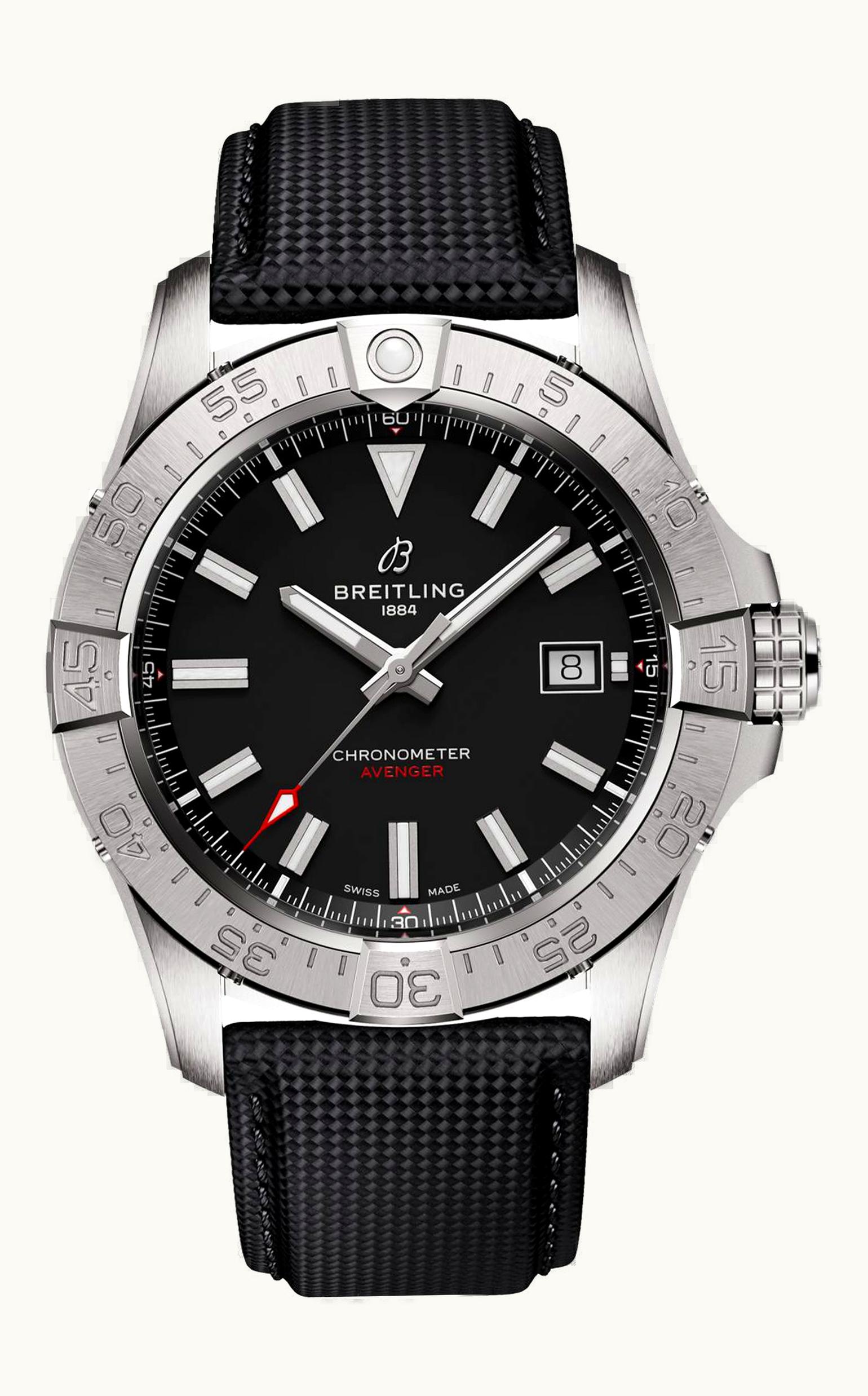 Breitling Avenger Automatic 42 Stainless Steel / Black / Strap