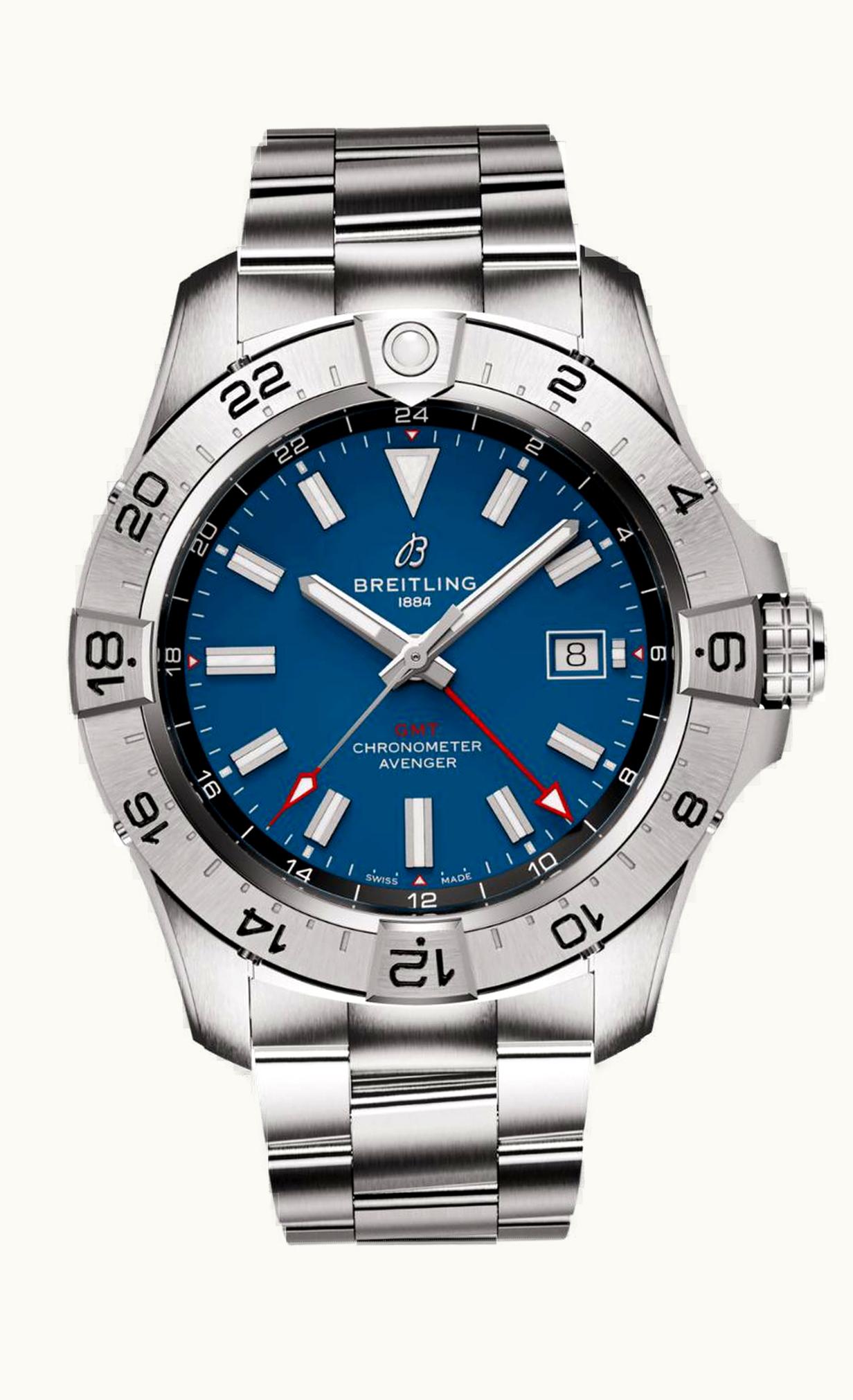 Breitling Avenger Automatic GMT 44 Stainless Steel / Blue / Bracelet