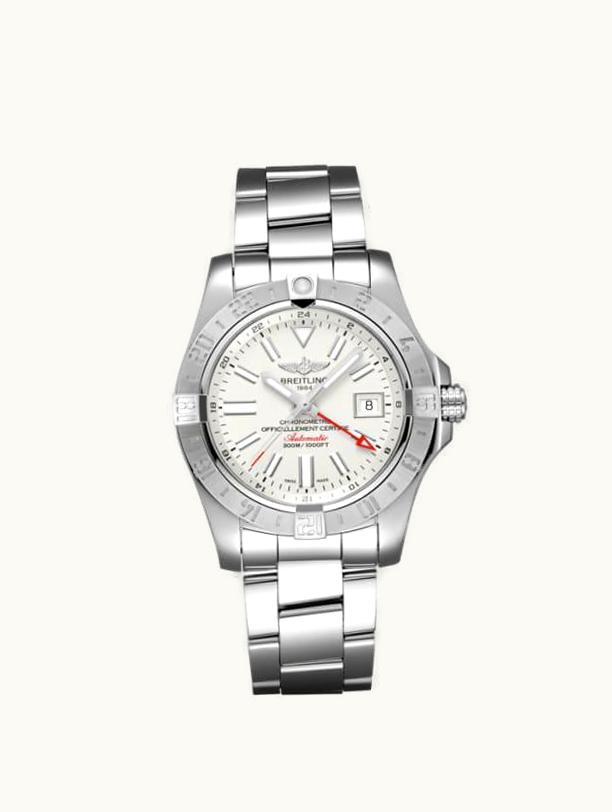 Breitling Avenger II GMT Stainless Steel / Stratus Silver / Bracelet