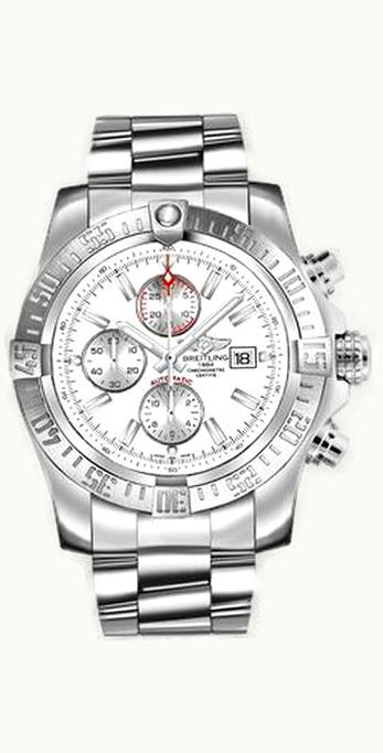 Breitling Super Avenger II Stainless Steel / Stratus Silver / Bracelet