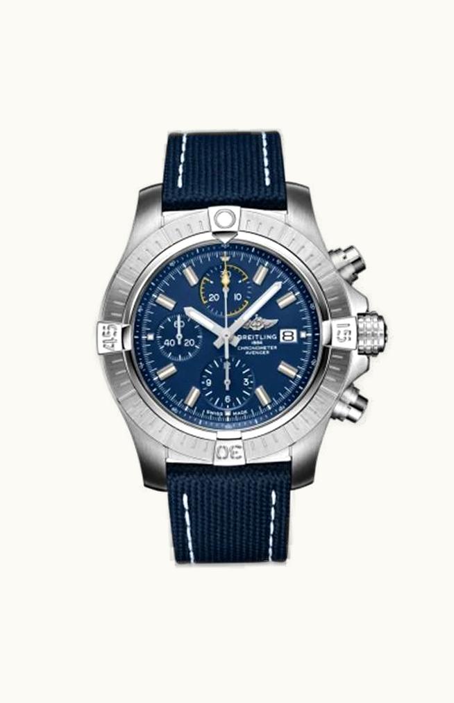Breitling Avenger II Stainless Steel / Mariner Blue / Rubber