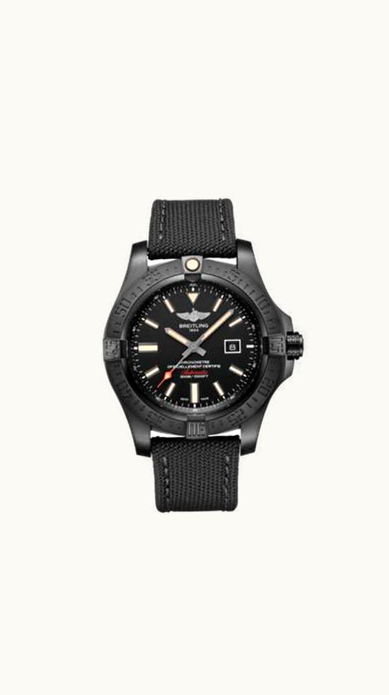 Breitling Avenger II Stainless Steel / Volcano Black / Calf