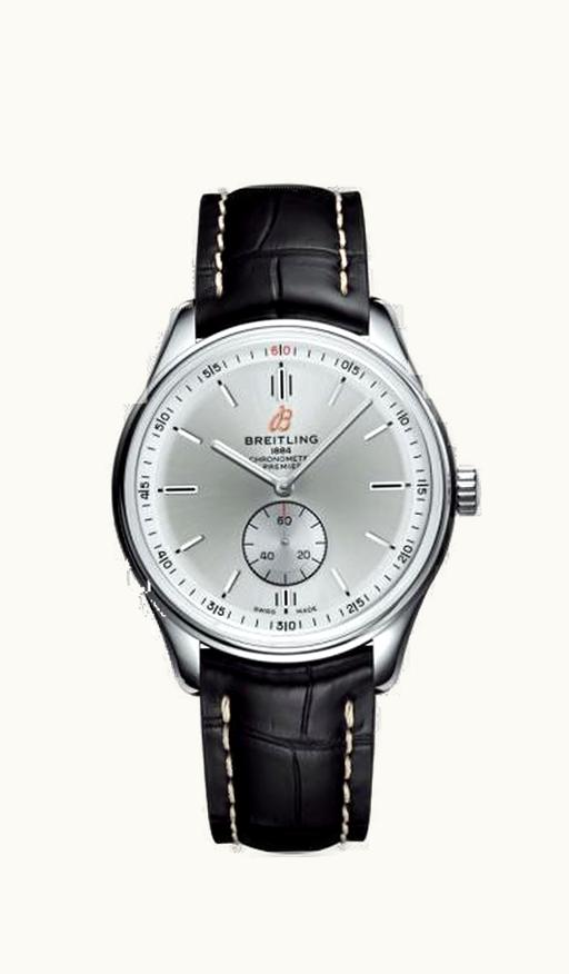 Breitling Avenger II GMT Stainless Steel / Stratus Silver / Calf / Folding