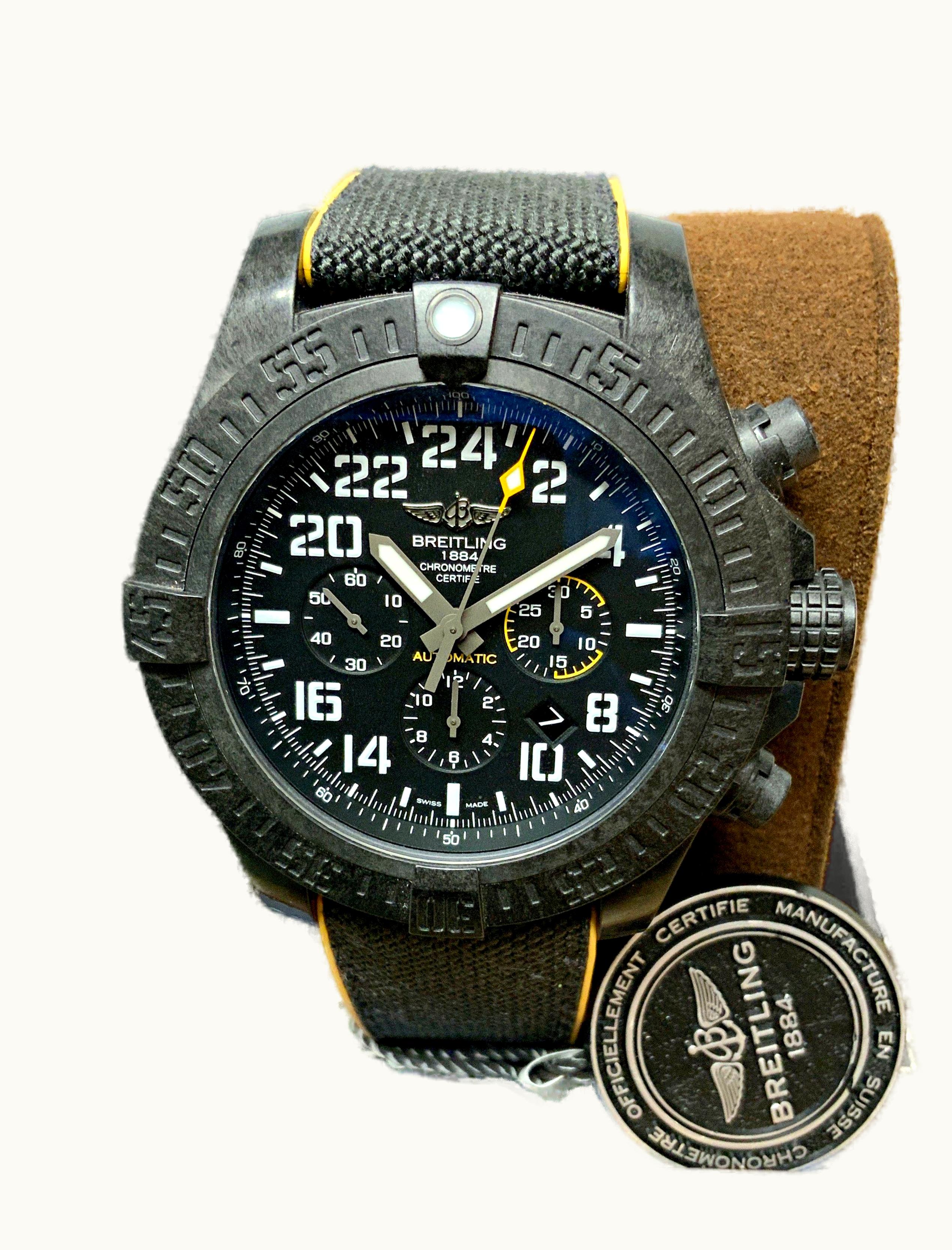 Breitling Avenger Hurricane 24H Breitlight / Volcano Black / Military Rubber