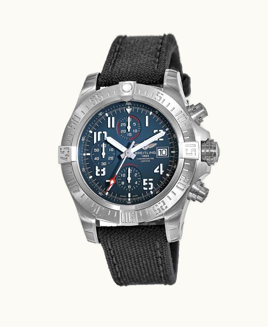 Breitling Avenger Bandit Titanium / Titanium Gray / White Hands / Military / Pin
