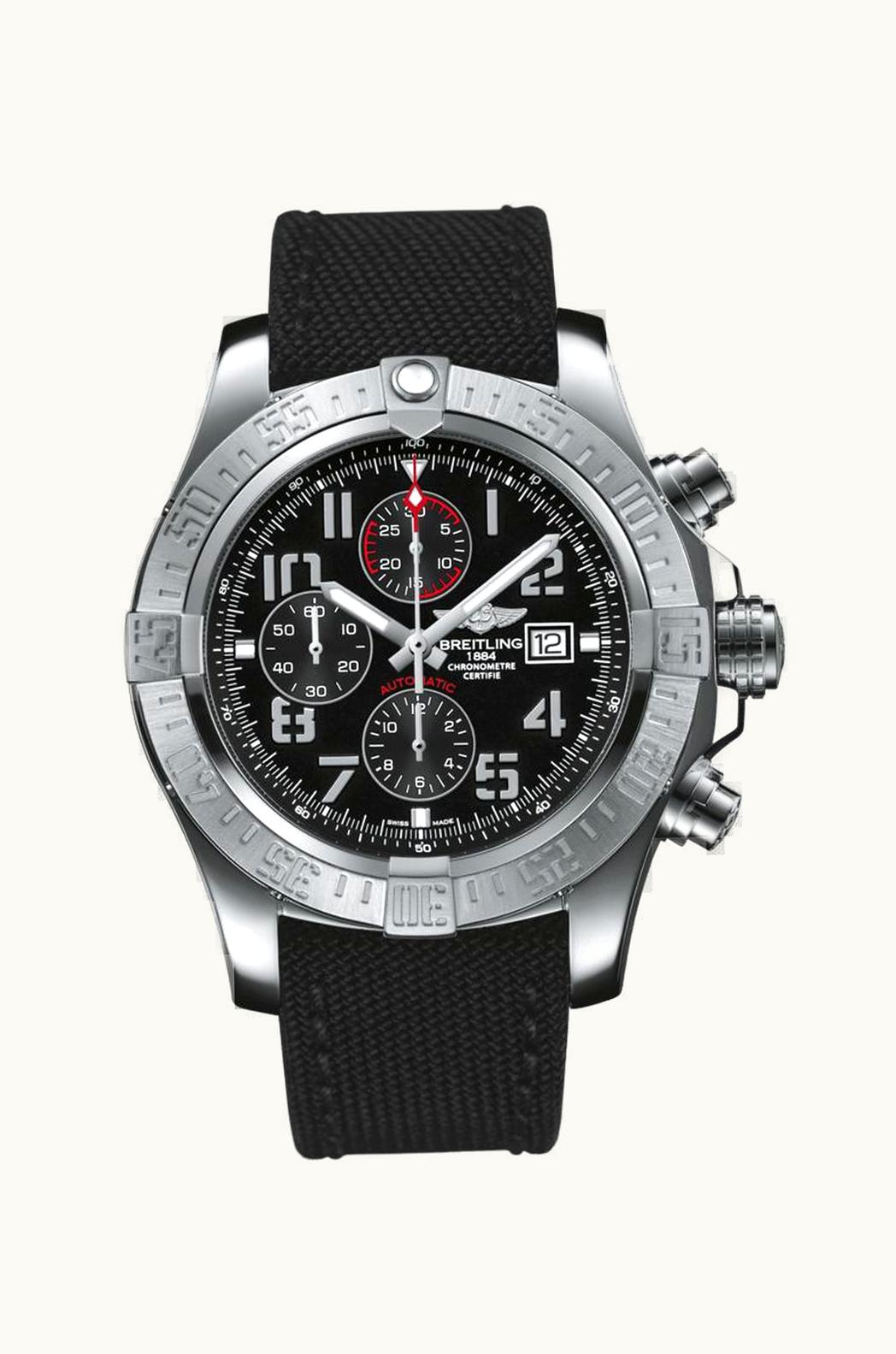 Breitling Super Avenger II Stainless Steel / Volcano Black / Military
